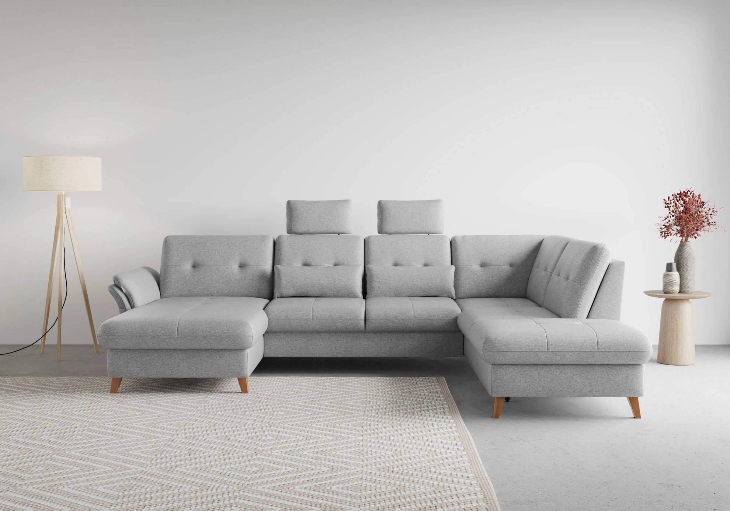 sit&more Wohnlandschaft »Göteborg«, inkl. Sitztiefenverstellung, wahlweise mit Bettfunktion & Bettkasten