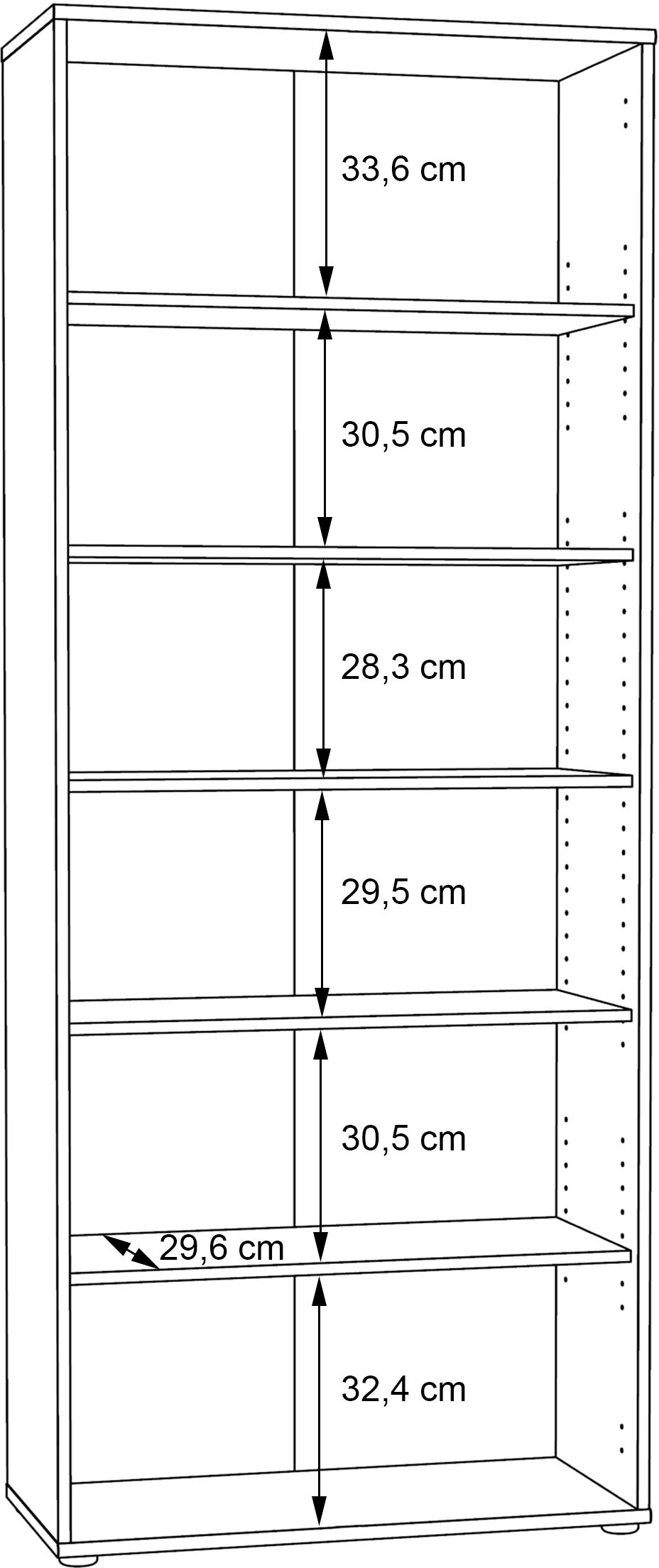 FORTE Regal »Tempra«, Breite 73,7 cm