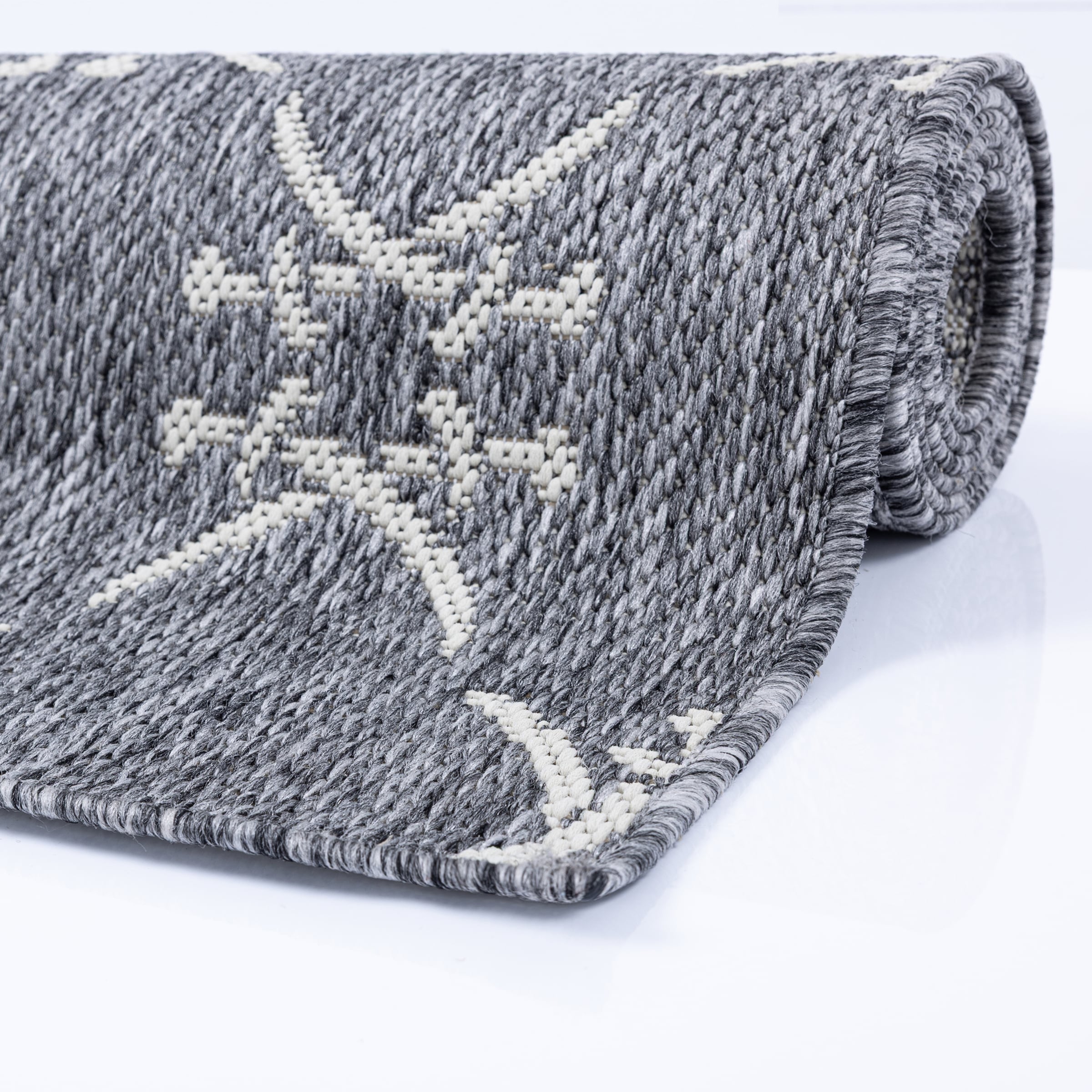 Sansibar Teppich »Nordsee Beach SA-034« rechteckig 5 mm Höhe modernes Design, Motiv: gekreuzte Säbel, In- und Outdoor geeignet