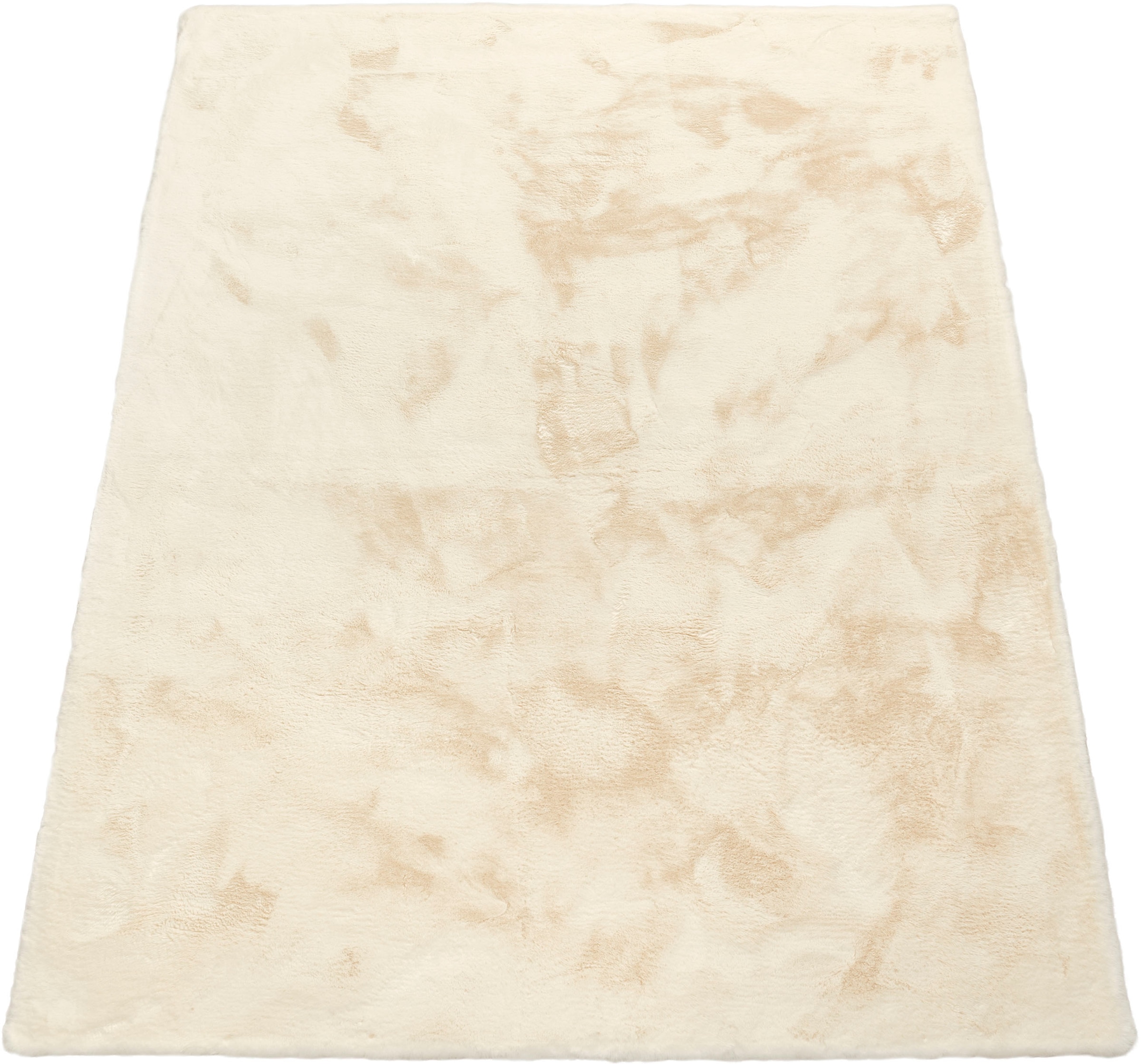 Paco Home Hochflor-Teppich »Rabbit Deluxe 860«, rechteckig, 39 mm Höhe, Kunstfell, Uni-Farben, sehr weicher Flor, Wohnzimmer, Schlafzimmer