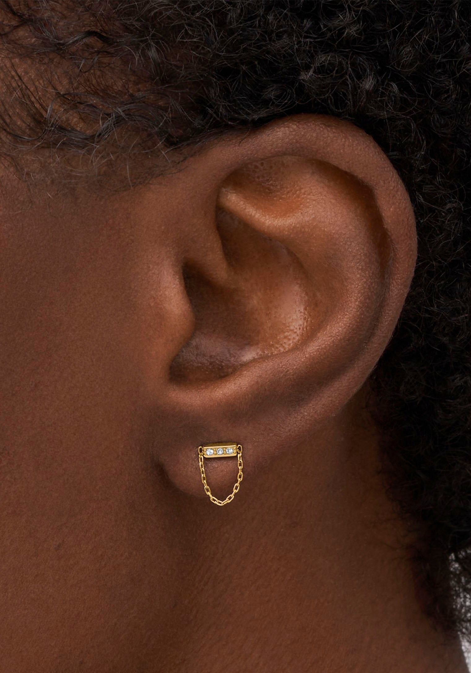 Fossil Paar Ohrstecker »JEWELRY ALL STACKED UP TWO-TONE, JF04595710«, mit Zirkonia (synth.)