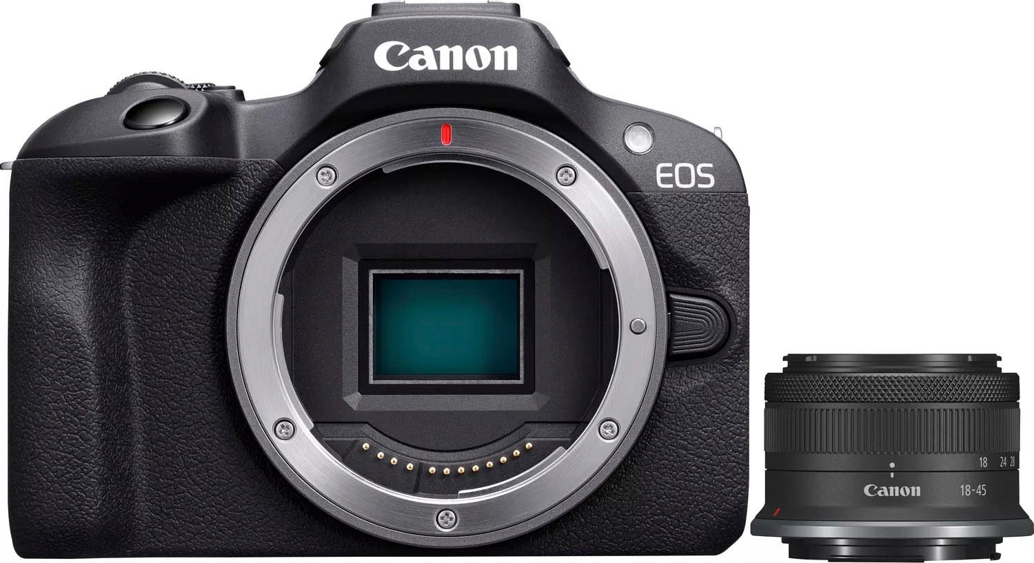 Systemkamera »EOS R100 + RF-S 18-45mm F4.5-6.3 IS STM Kit«, RF-S 18-45mm F4.5-6.3 IS...