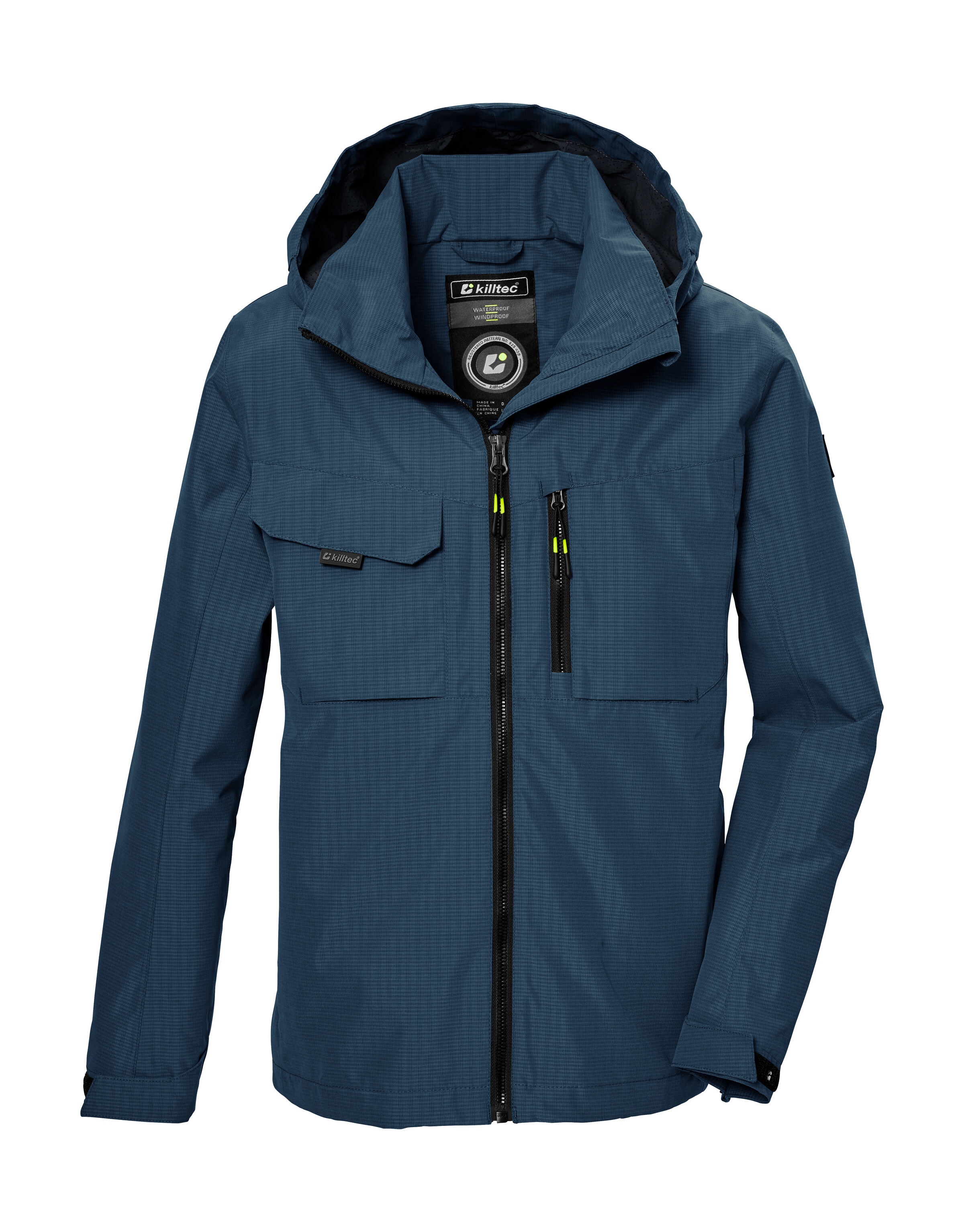 Killtec Funktionsjacke »KOS 140 BYS JCKT« Wasserdichte Jacke mit verstellbarer Kapuze, PFAS-frei imprägniert