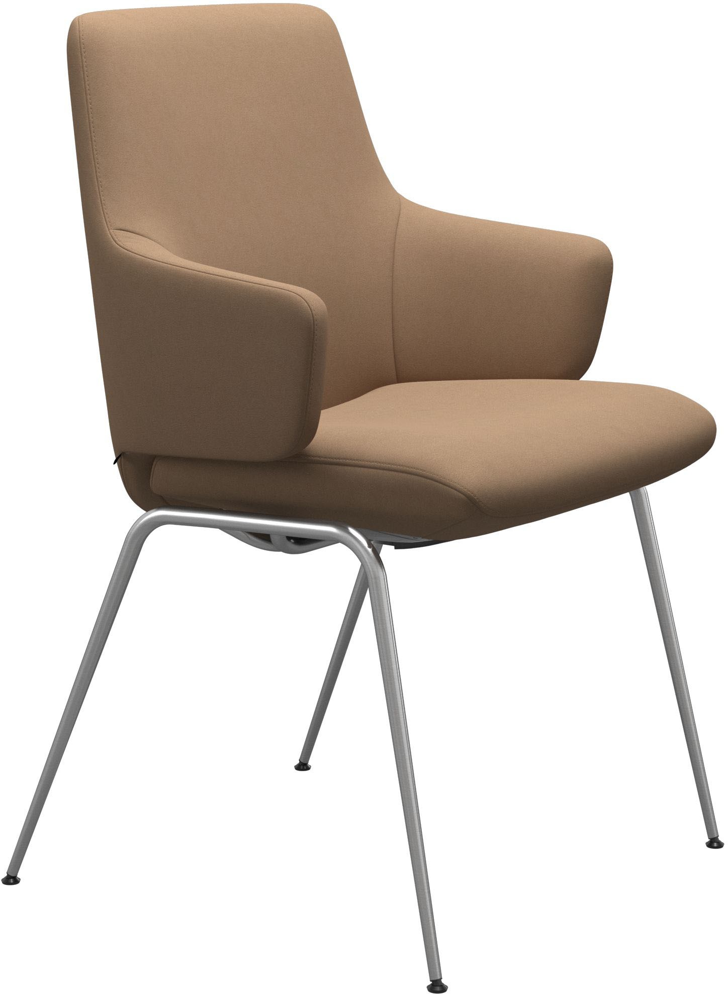 Stressless® Polsterstuhl »Laurel«, Microfaser DINAMICA, Low Back mit Armlehne, Größe L, mit Beinen aus Stahl in Chrom matt
