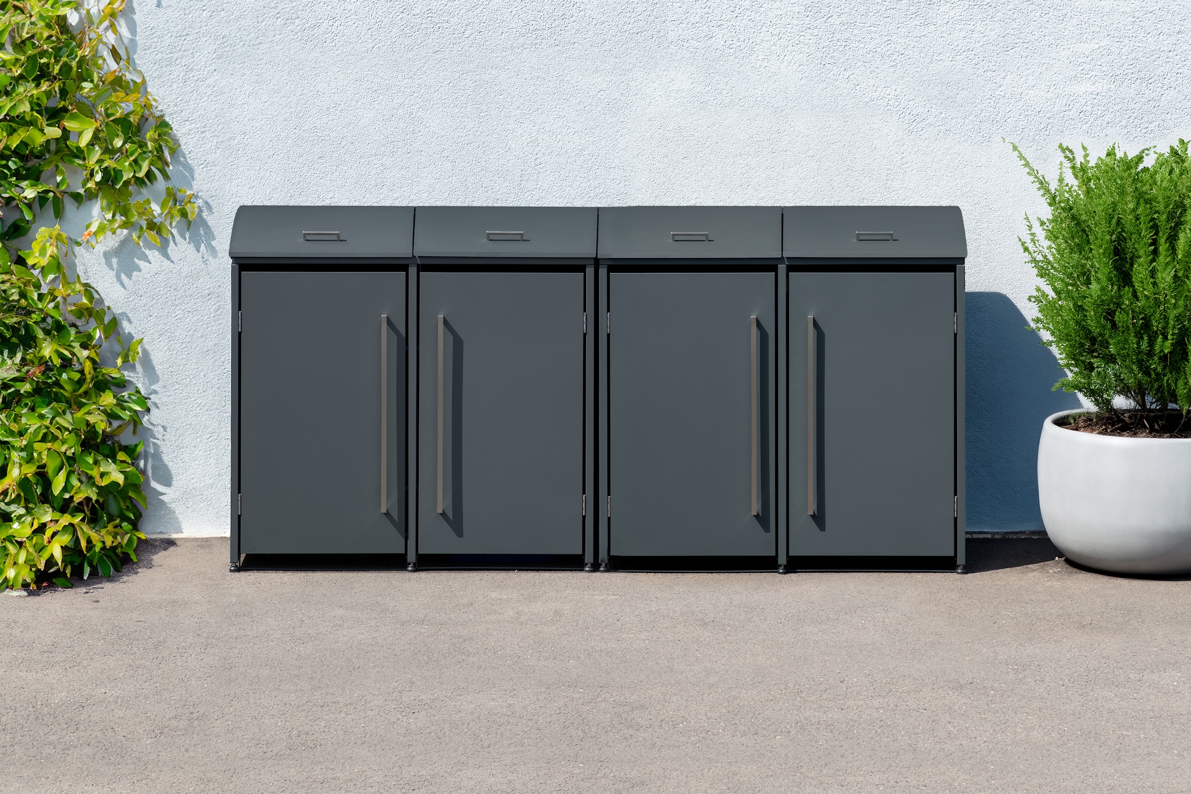 WESTMANN Mülltonnenbox »Moderna 4« Platz für 4 Mülltonnen je 240 L, BxHxT: 278x83x135 cm