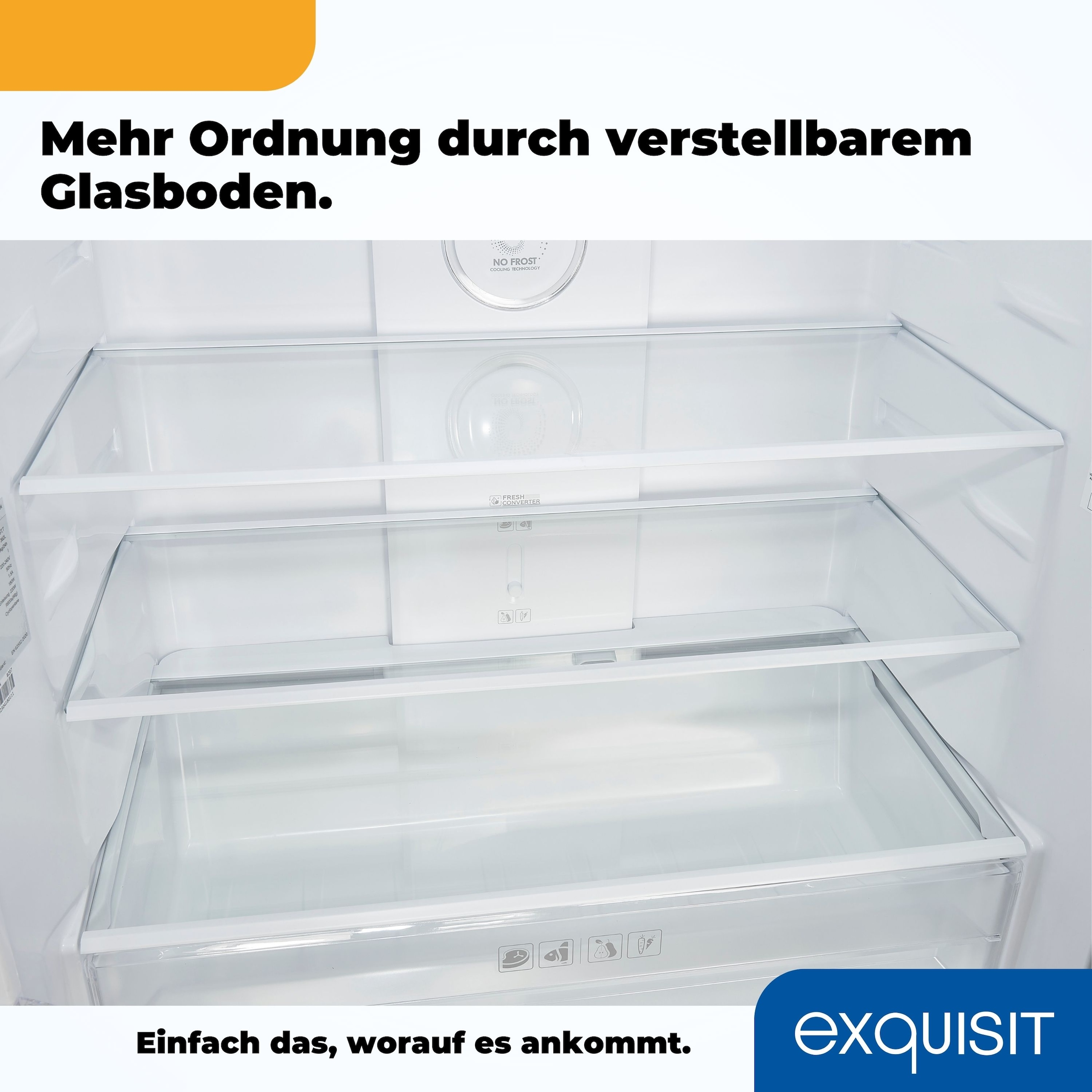 exquisit Multi Door »MD365-125-040D inoxlook« 180 cm hoch 79 cm breit
