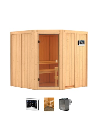 Karibu Sauna »Merkur«, (Set), 9 kW-Bio-Ofen mit ext. Steuerung kaufen
