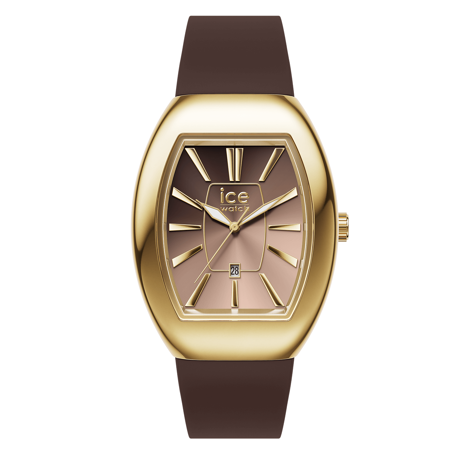 ice-watch Quarzuhr »ICE boliday - Dome - Metal - Small - 3H + Date« Armbanduhr, Damenuhr, analog, Datum, Silikonarmband