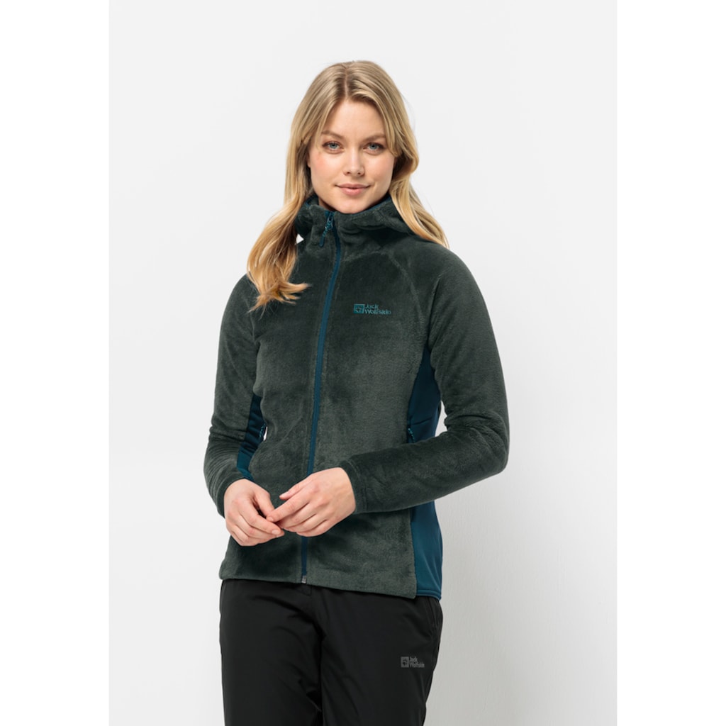 Jack Wolfskin Fleecejacke »ROTWAND HOODED FZ W«, mit Kapuze