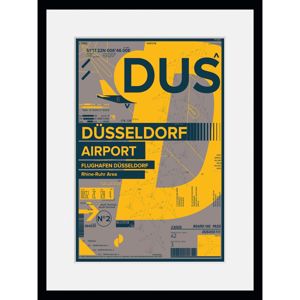 queence Bild »DUS AIRPORT«, Flugzeuge, (1 St.)