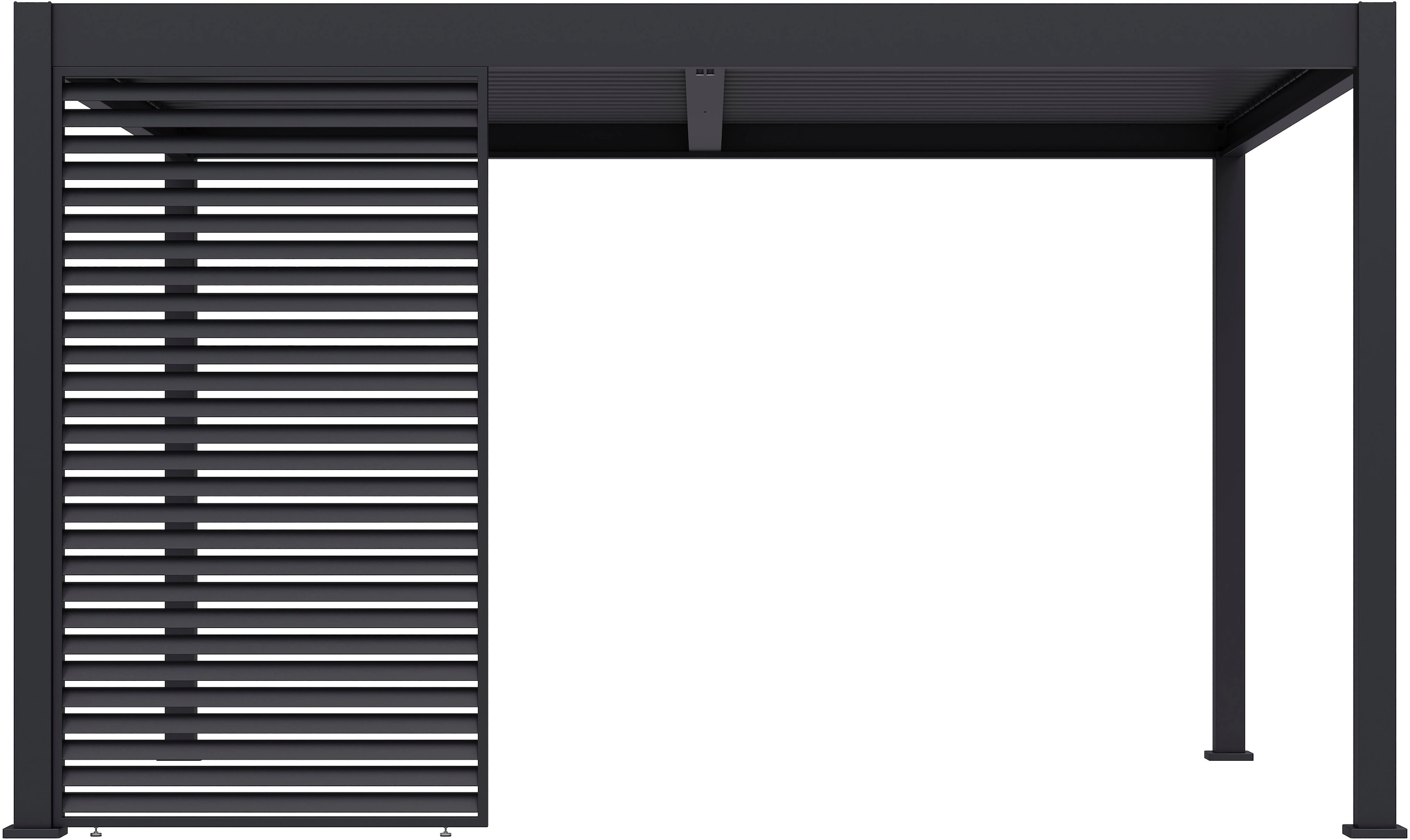 Paragon Pavillonseitenteil »Lamellen Sichtschutz für Pergola Grand Tuscan 14 Grau« BxH: 135x234 cm