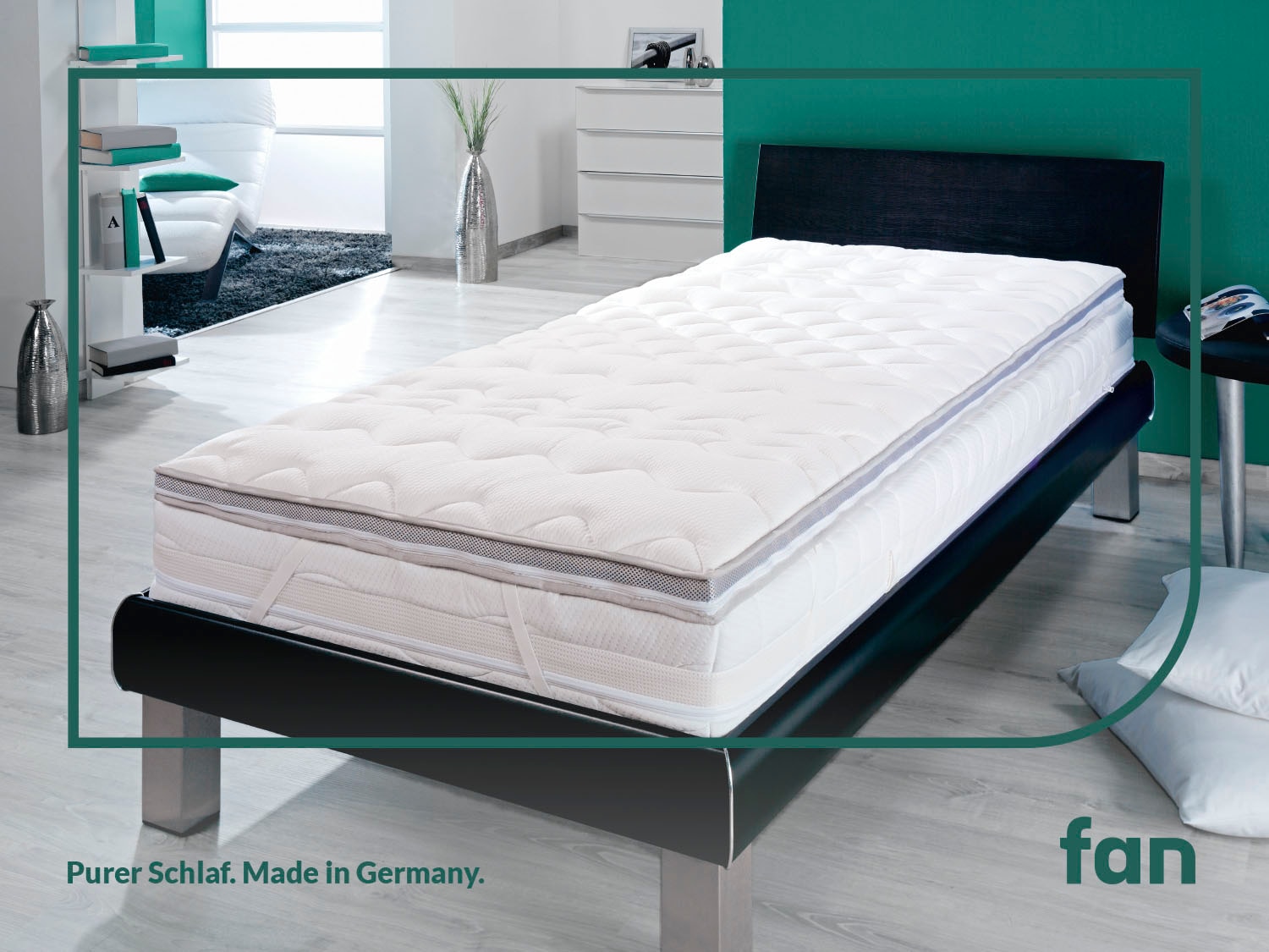 fan Topper "XXL Soft Plus, Premium Topper 90x200 cm,180x200 cm & weitere Größen" Matratze, Boxspringbett, Hausstauballergiker geeignet, ergonomisch