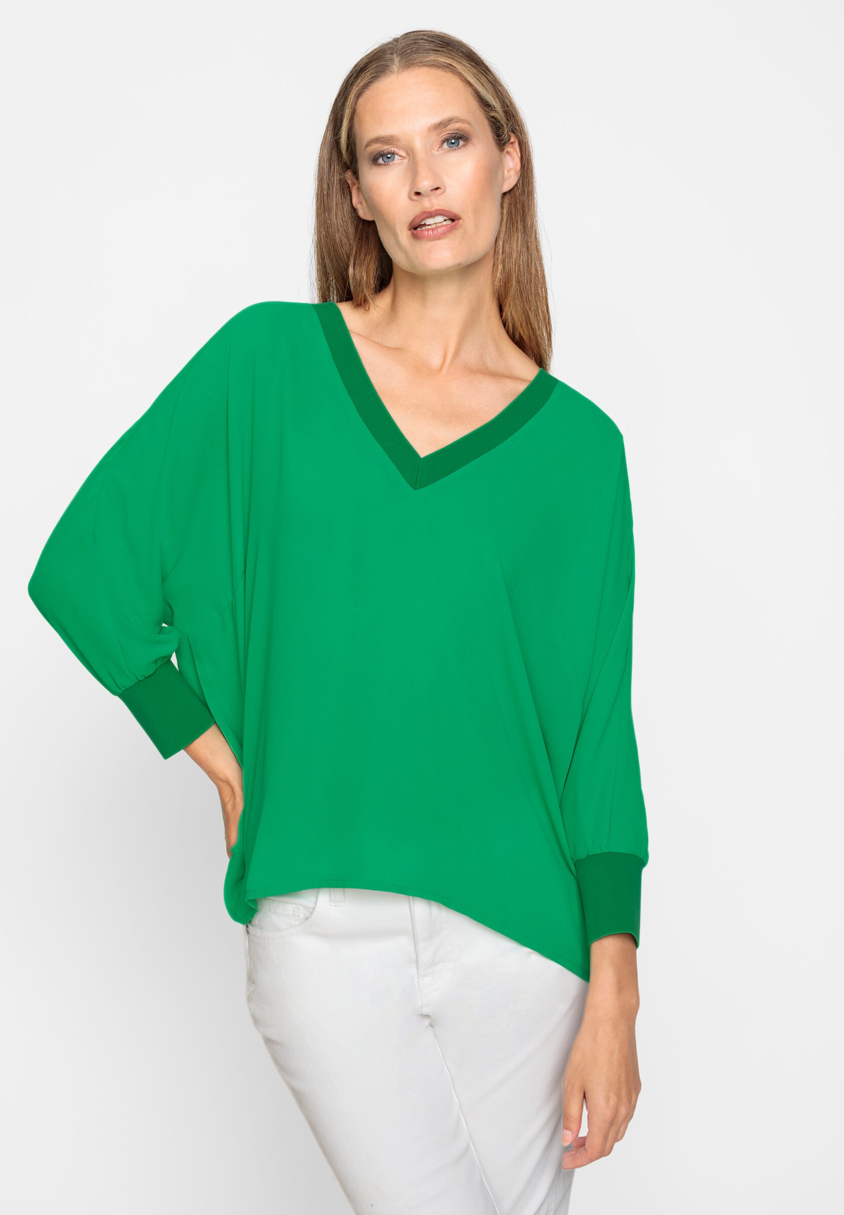 heine Klassische Bluse »Bluse Schlupfbluse mit Fledermausärmel«