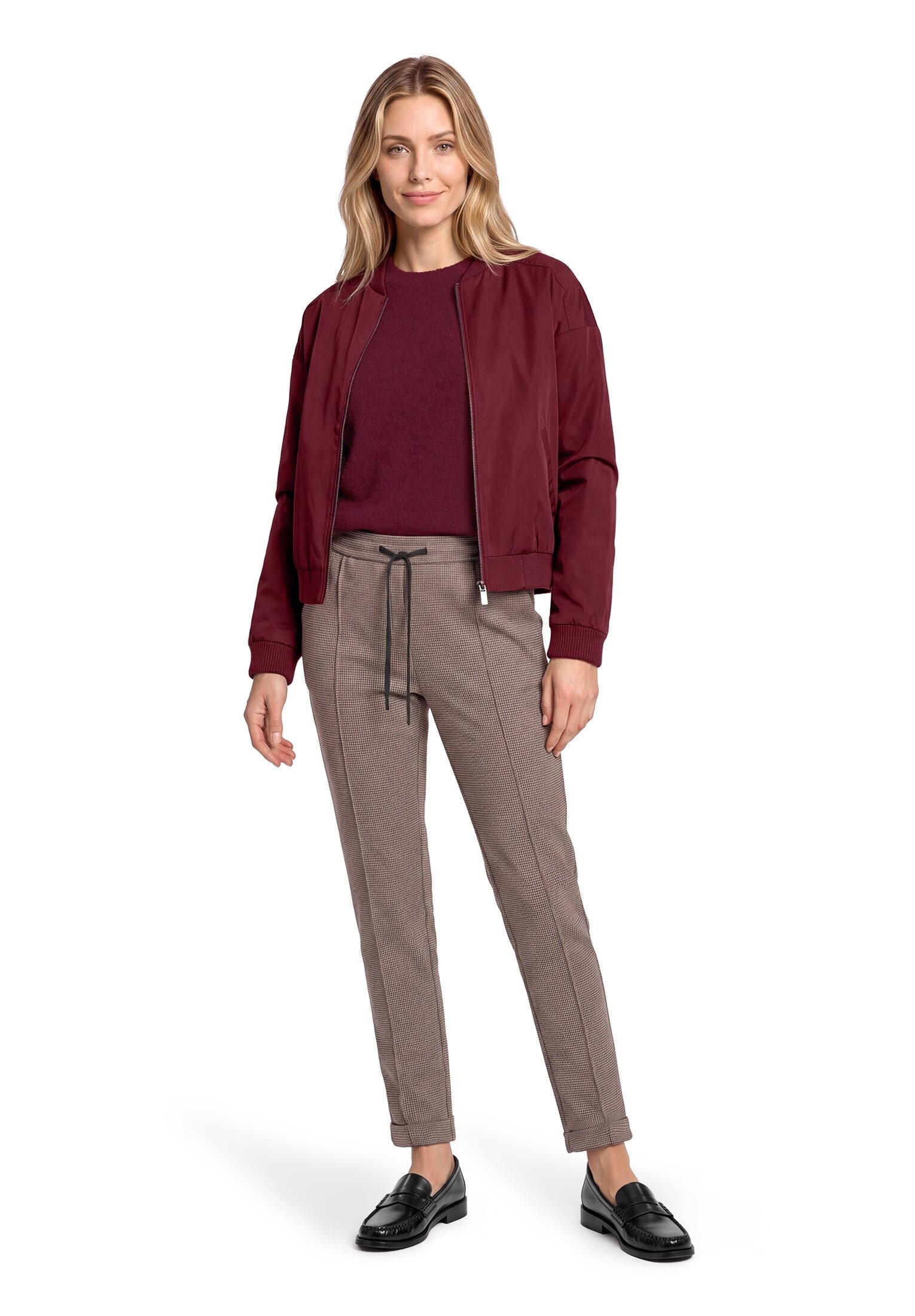 Betty&Co Stoffhose »Karo-Hose mit Bügelfalte«