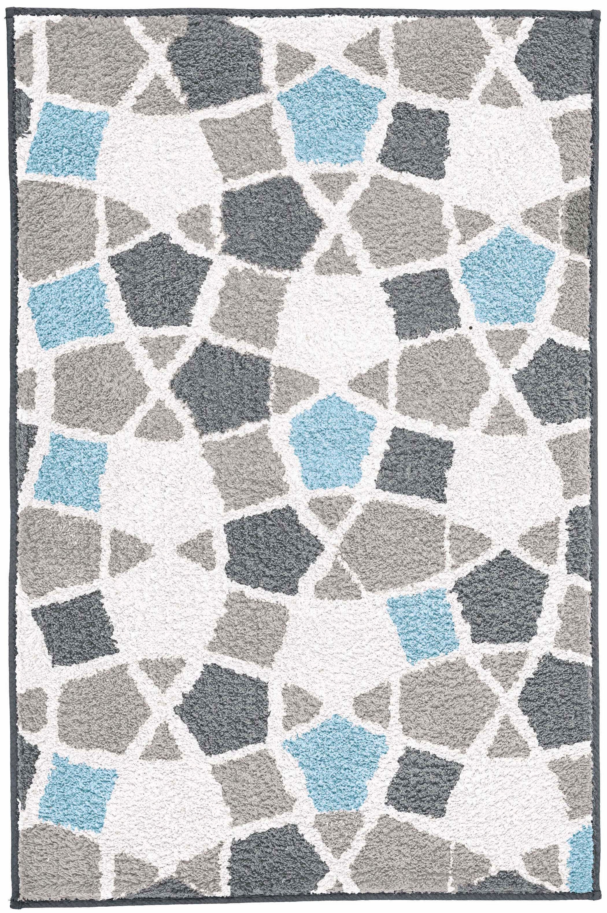 Kleine Wolke Badematte »Sintra«, rutschhemmend beschichtet, fußbodenheizungsgeeignet, Badteppich, modernes Mosaikdesign