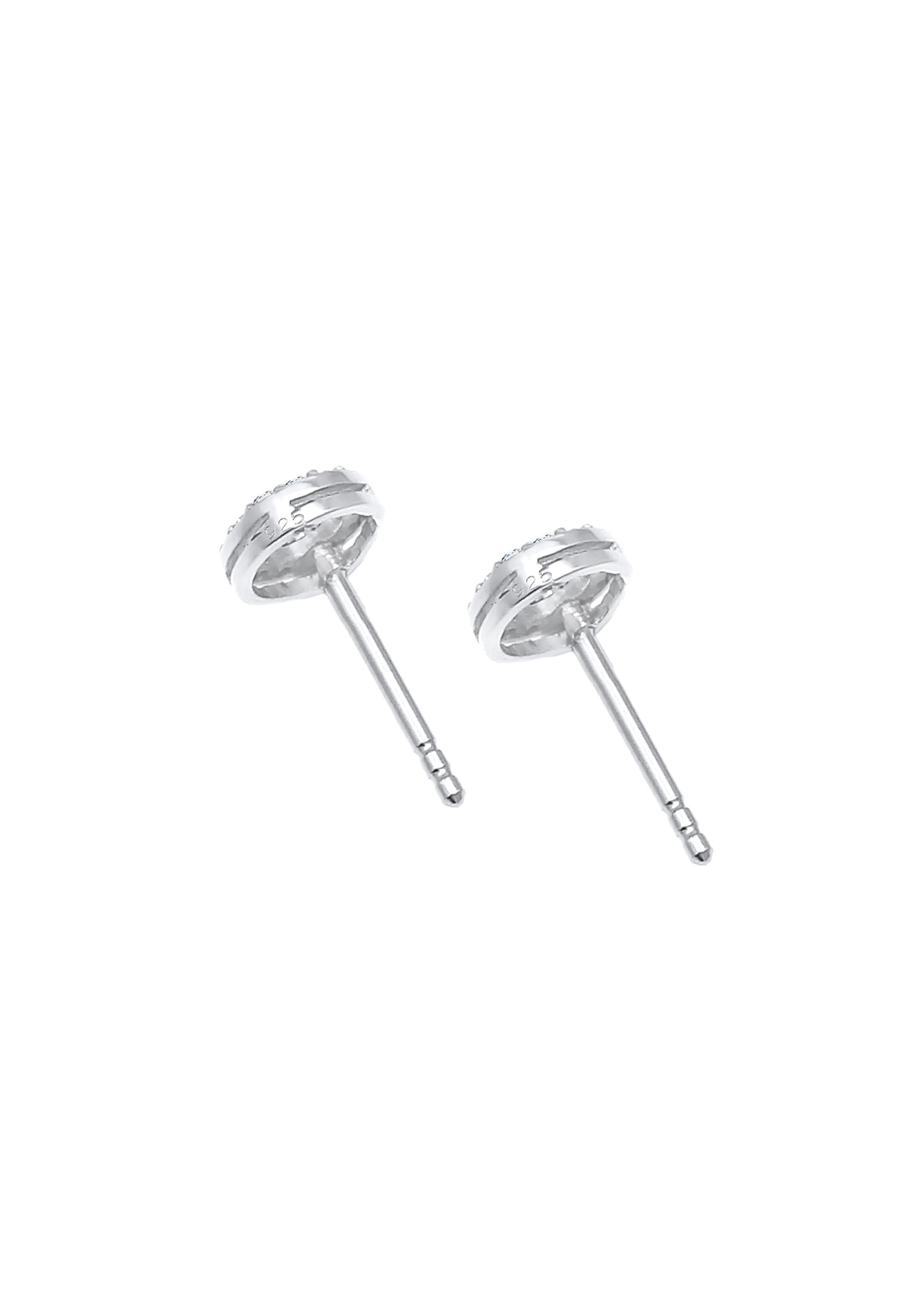 Elli DIAMONDS Paar Ohrstecker »Ohrringe Stecker Kreis Rund Diamant (0.13 ct.) 925 Silber«