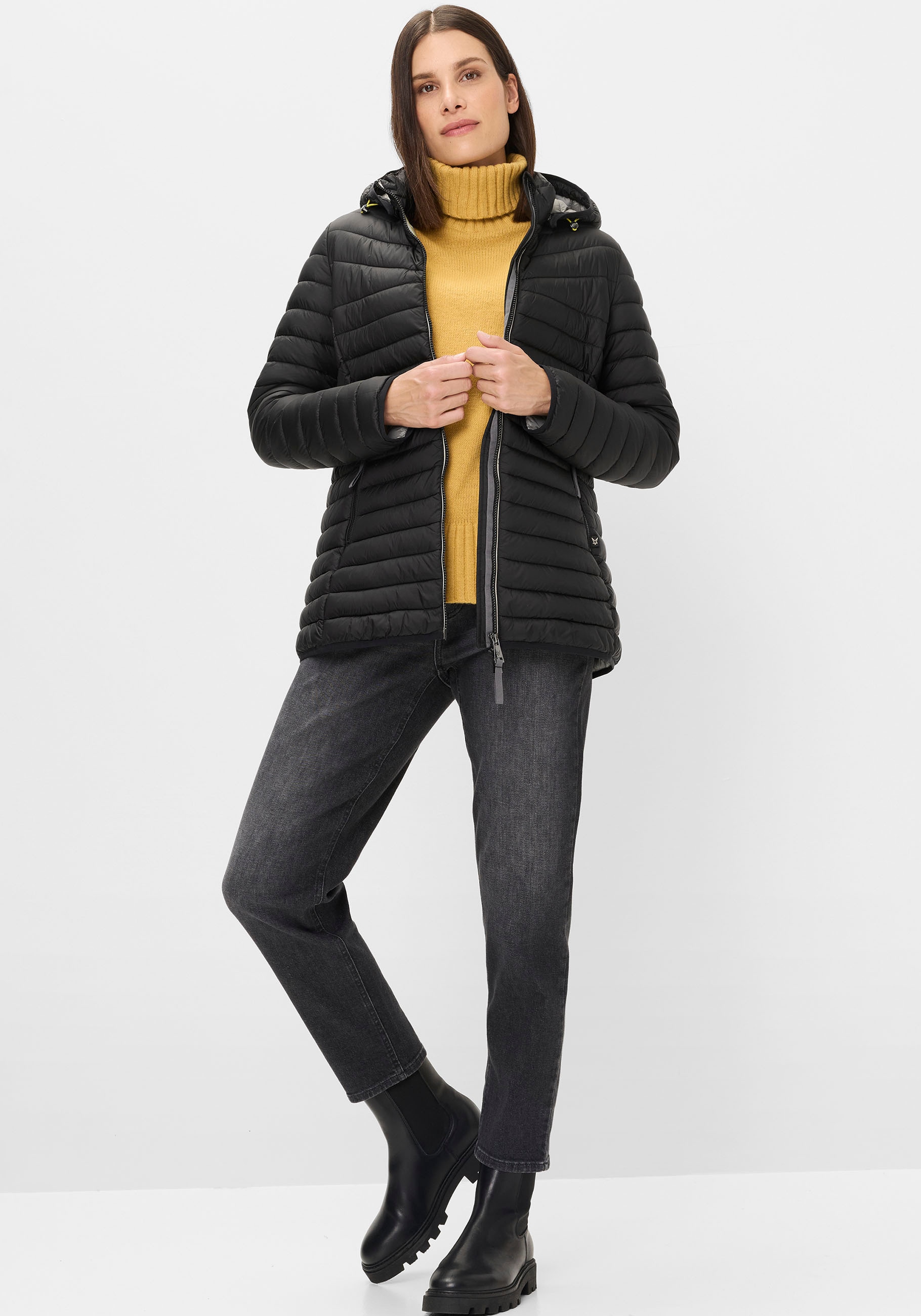 Fuchs Schmitt Steppjacke »Steppjacke« mit Kapuze mit abnehmbarer Kapuze