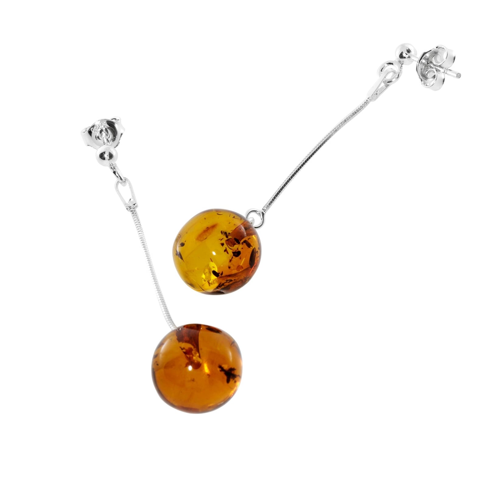OSTSEE-SCHMUCK Paar Ohrhänger »- Klassisch 9 mm - Silber 925/000 - Bernstein«