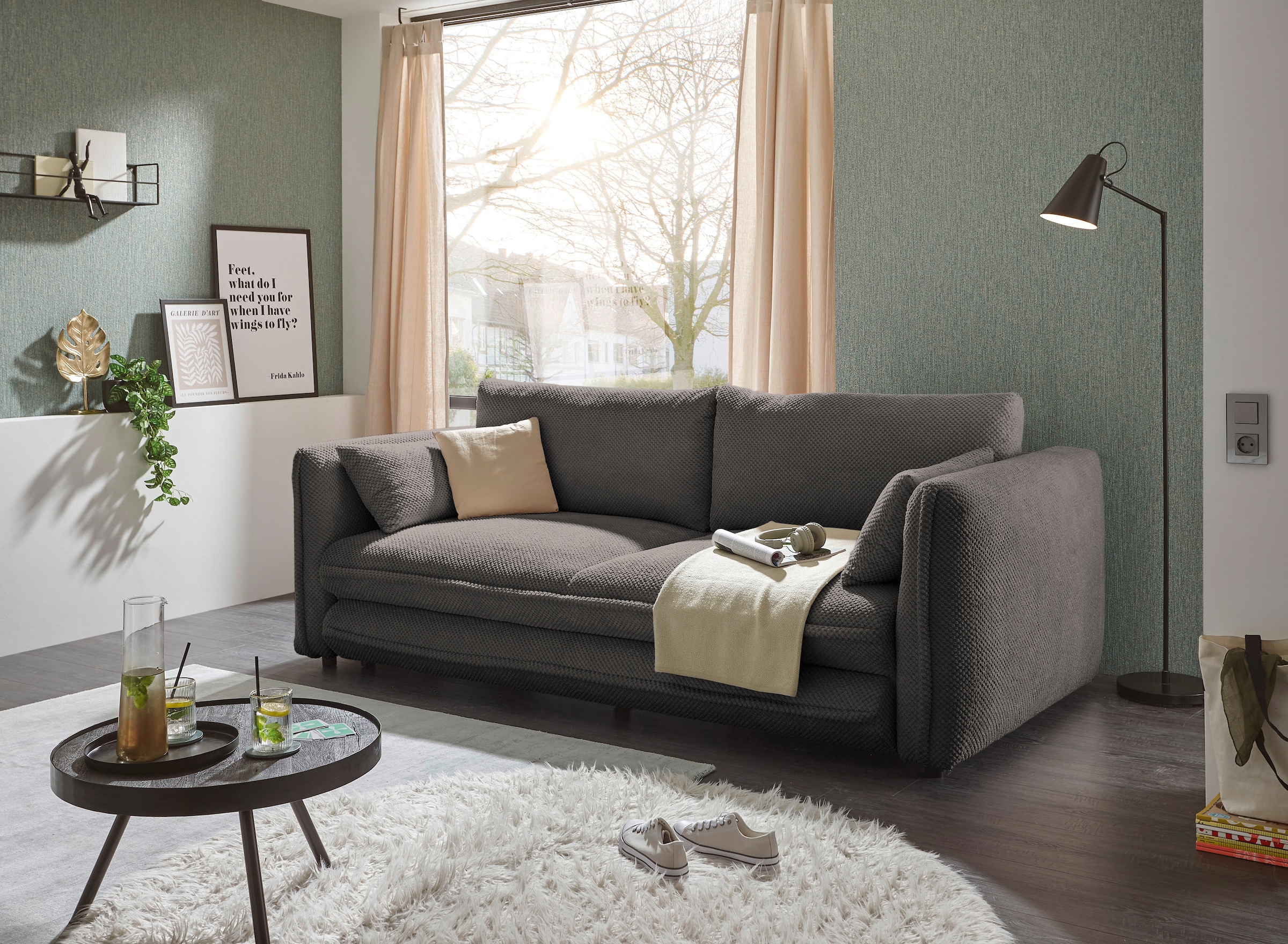 ED EXCITING DESIGN Schlafsofa »Stanley«, frei im Raum stellbar, mit Schlaffunktion und Bettkasten