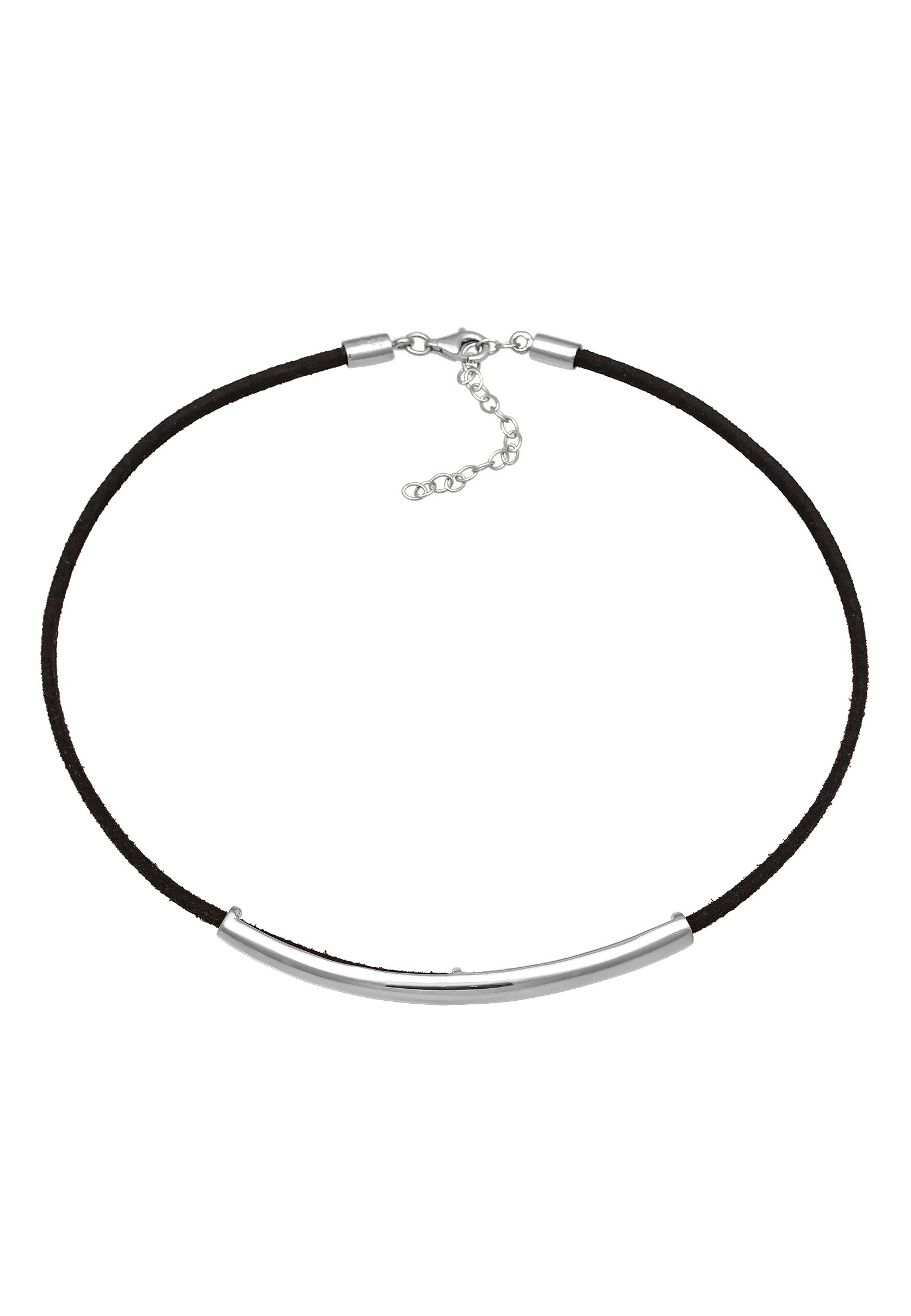Elli Choker »Halskette Veloureleder Synthetik Schwarz 925 Sterling Silber«