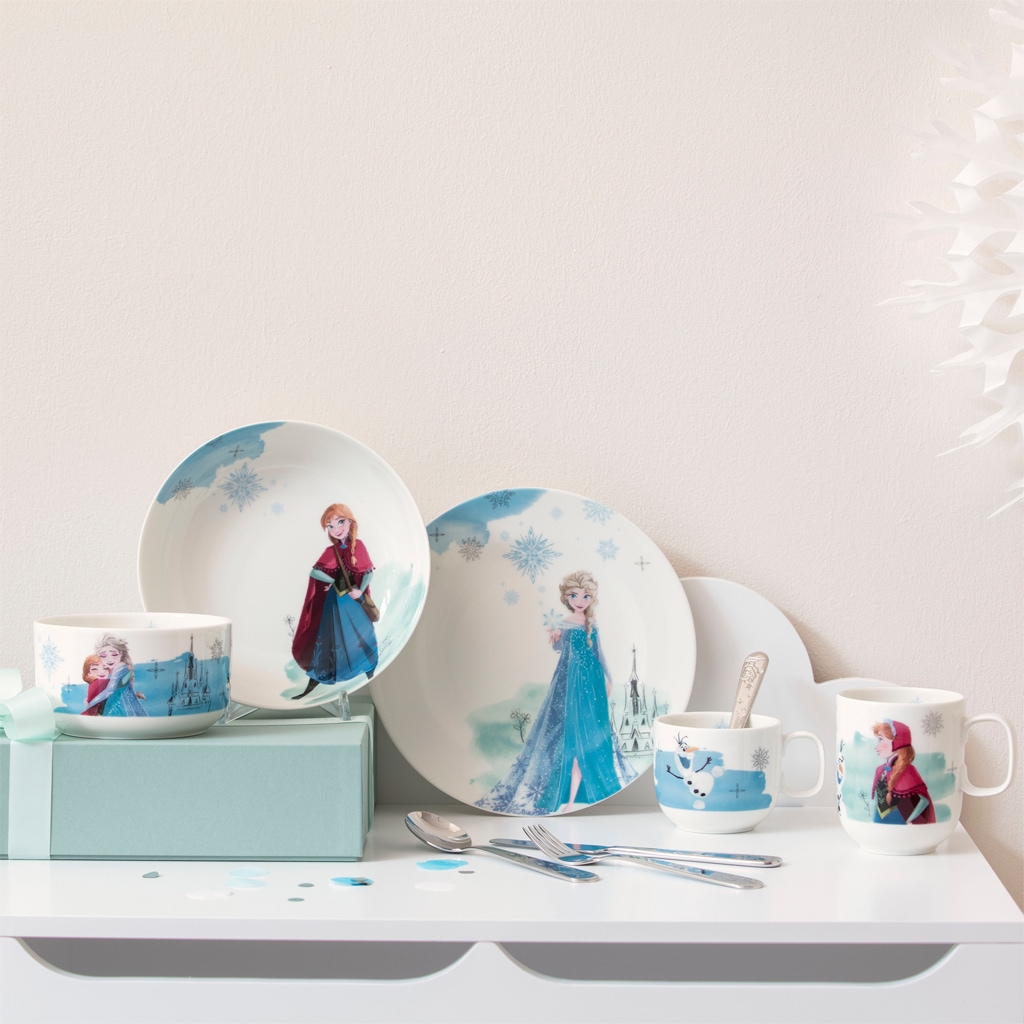 Villeroy & Boch Teller »Kinderteller Disney Frozen ø 21,5 cm 6er Set bunt« Spülmaschinenfest, Mikrowellensicher