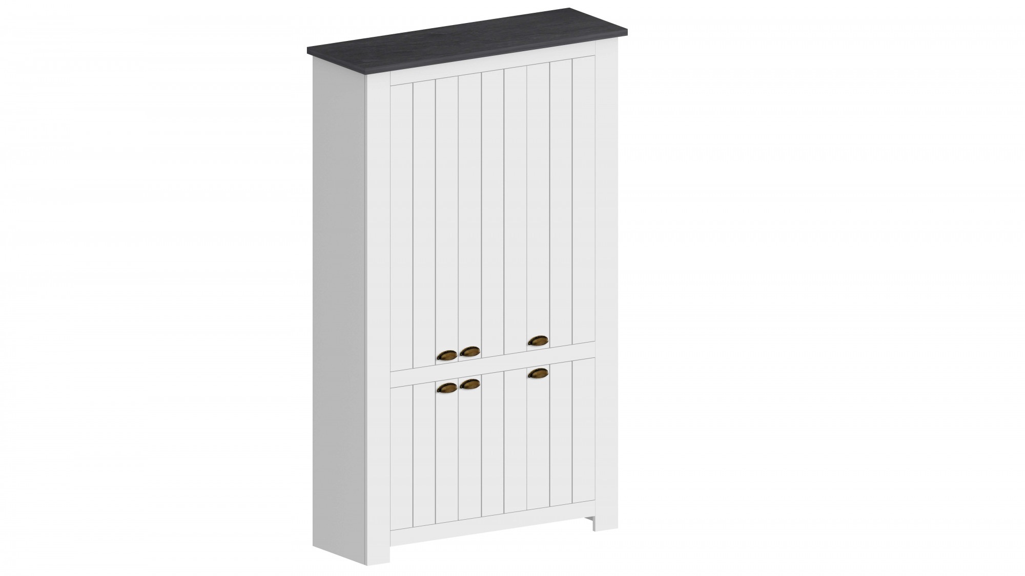 INOSIGN Schuhschrank »FIGO, Made in Italy – Schuhkommode,Schuhregal für ca. 60 Paar Schuhe«, (1 St.), 6-Türig, Siebdruck-dekorative Fräsungen, 20 Fächer, Höhe: 60 cm