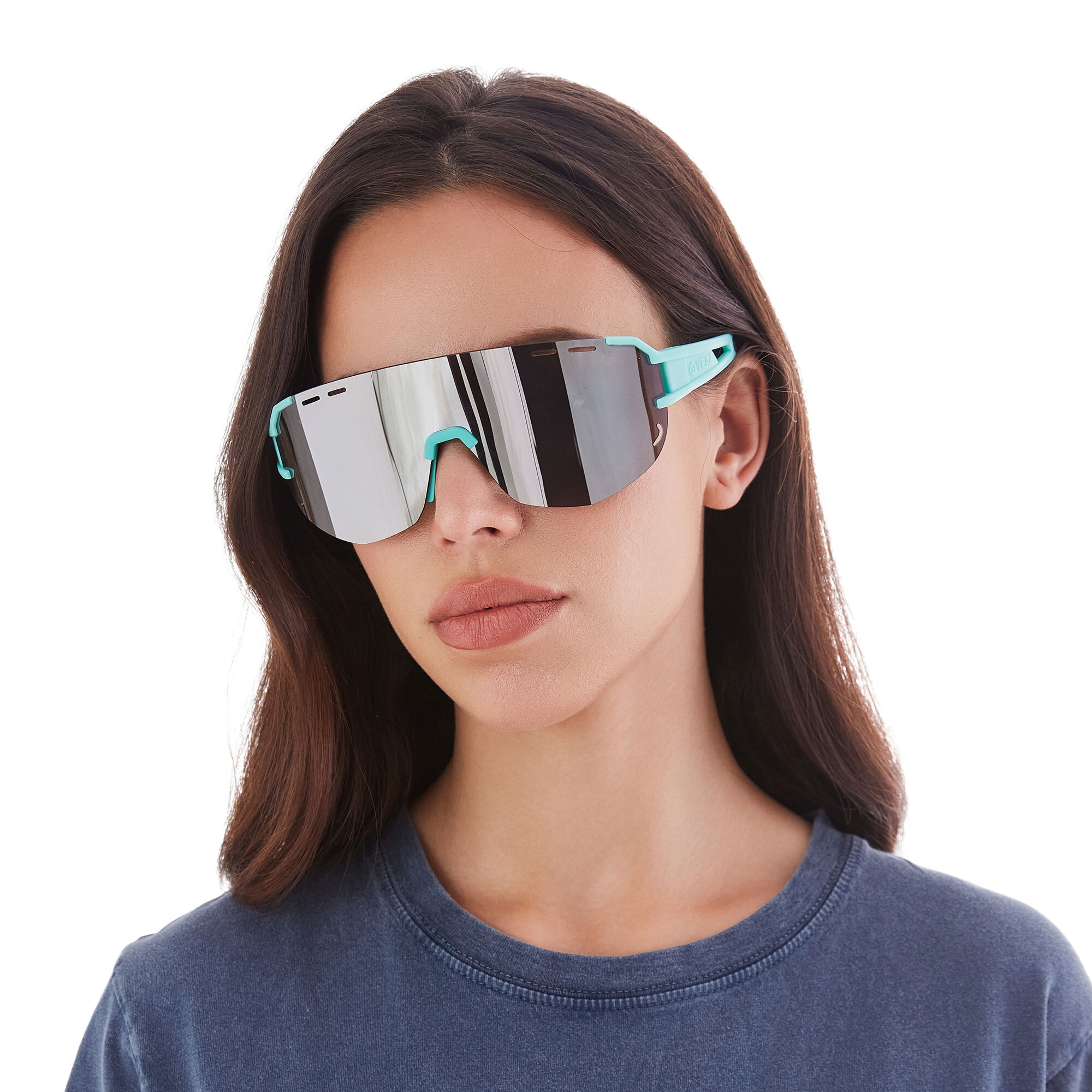 YEAZ Sportbrille »Sport-Sonnenbrille weiß/blau SUNGLOW«