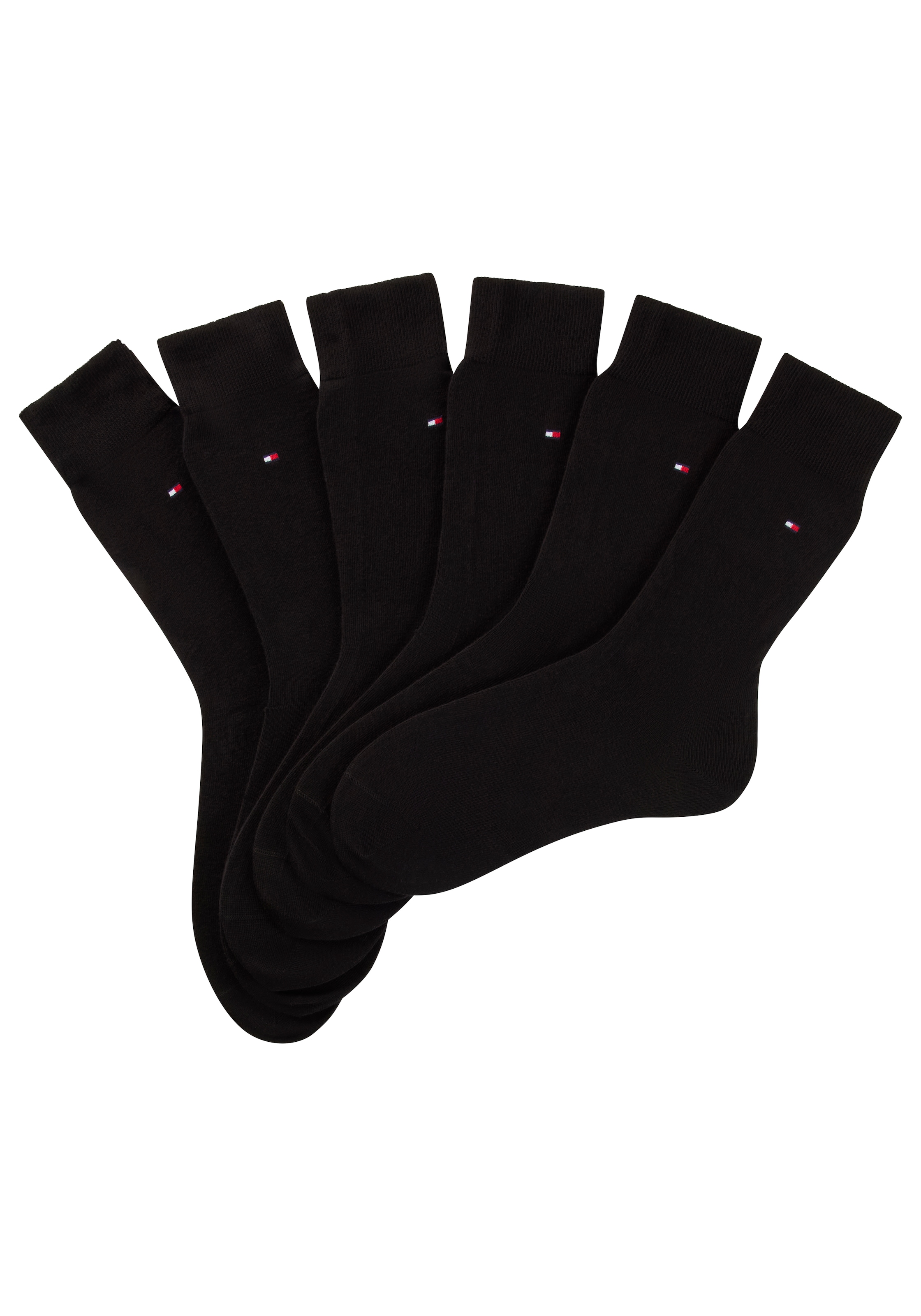 Tommy Hilfiger Socken »TH MEN SOCK 6P ECOM« Packung, 6 Paar, 6 Paar tlg. Gekämmte Baumwolle, atmungsaktiv, druckfreier Bund
