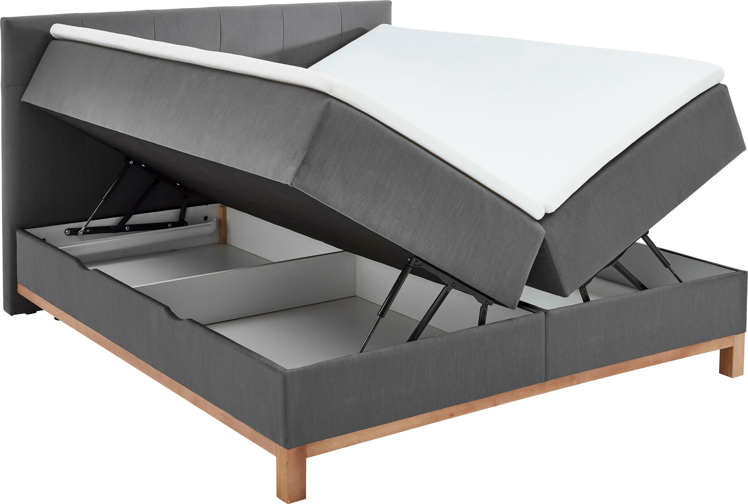 meise.möbel Boxspringbett »Catania«, mit Bettkasten und Topper