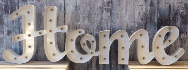 MARQUEE LIGHTS LED Dekolicht »HOME« E14 1 Stk. Warmweiß Wandlampe, Tischlampe zu Hause 37 Leuchtmittel E14 (exkl.) - 80x61 cm