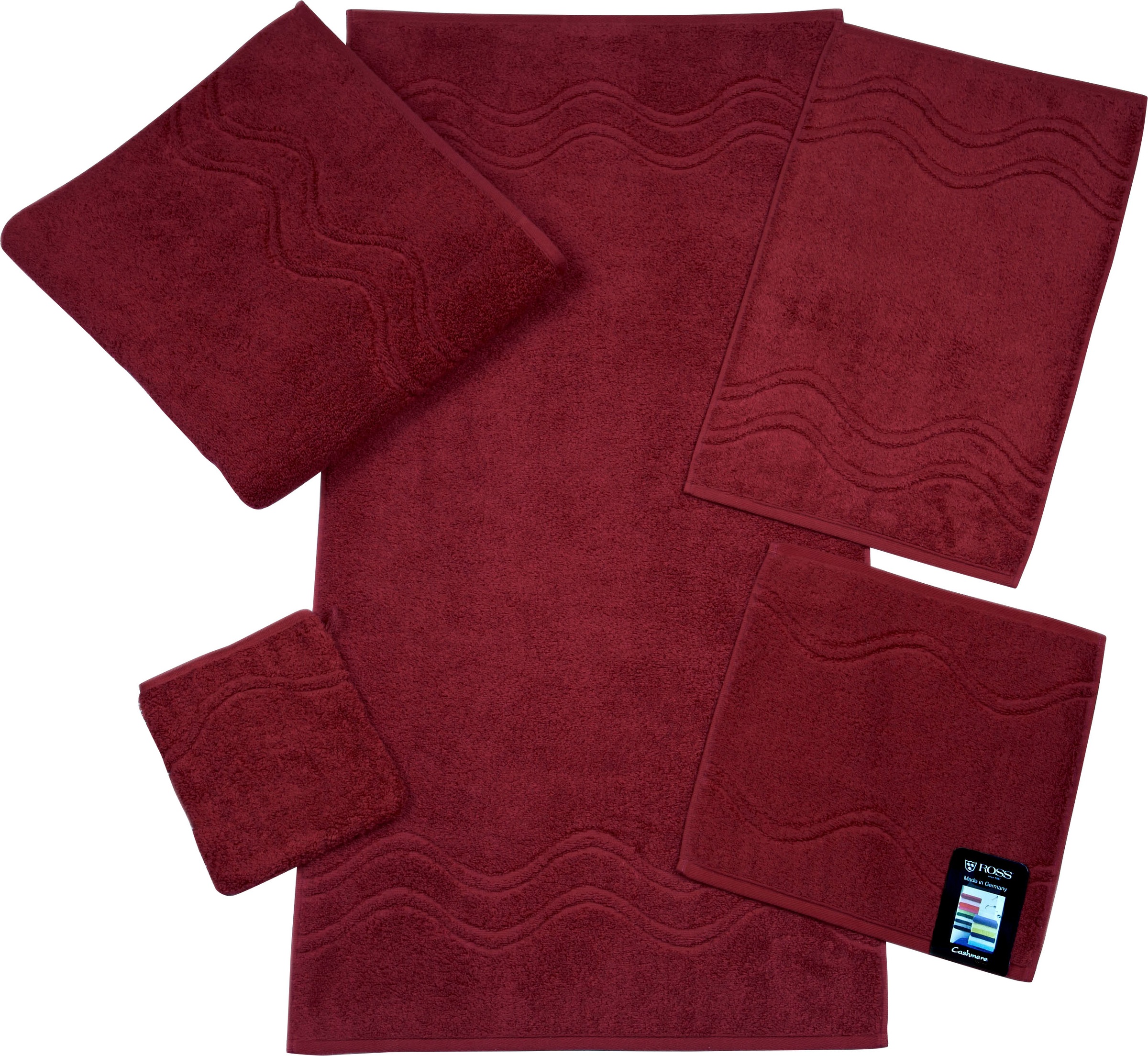 ROSS Handtuch »Cashmere feeling«, (2 St.), mit Wellenbordüre