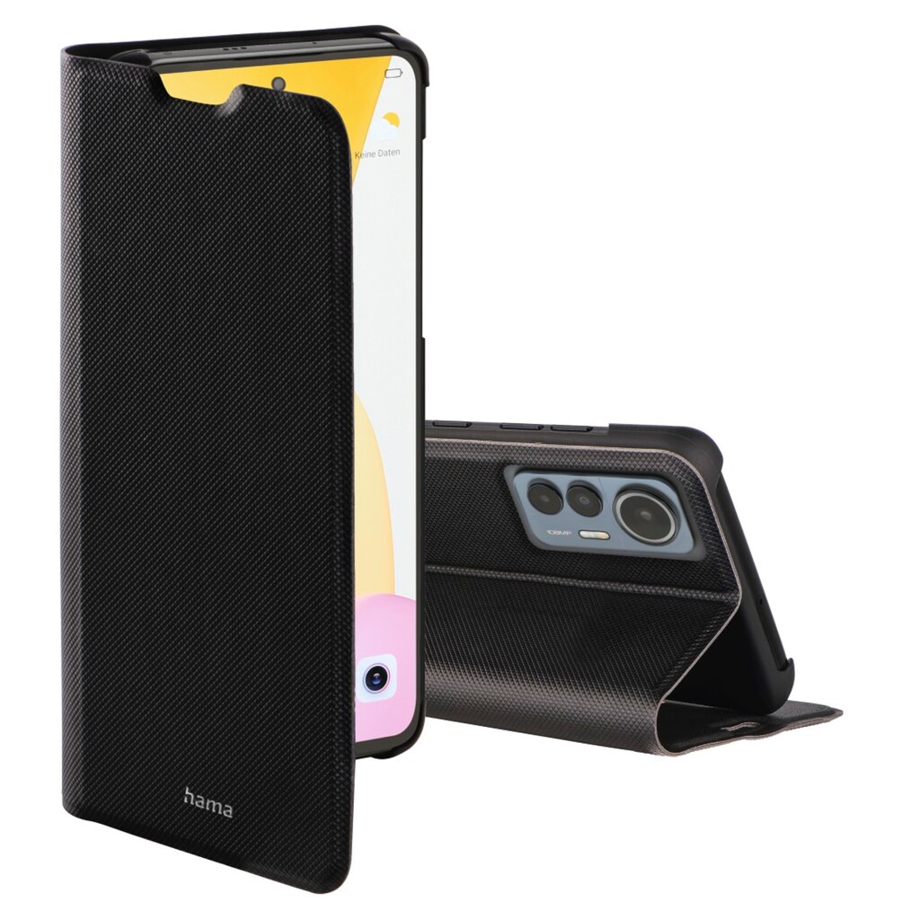 Hama Smartphone-Hülle »Booklet Slim Pro für Xiaomi 12 Lite, schwarz, aufstellbar, klappbar«