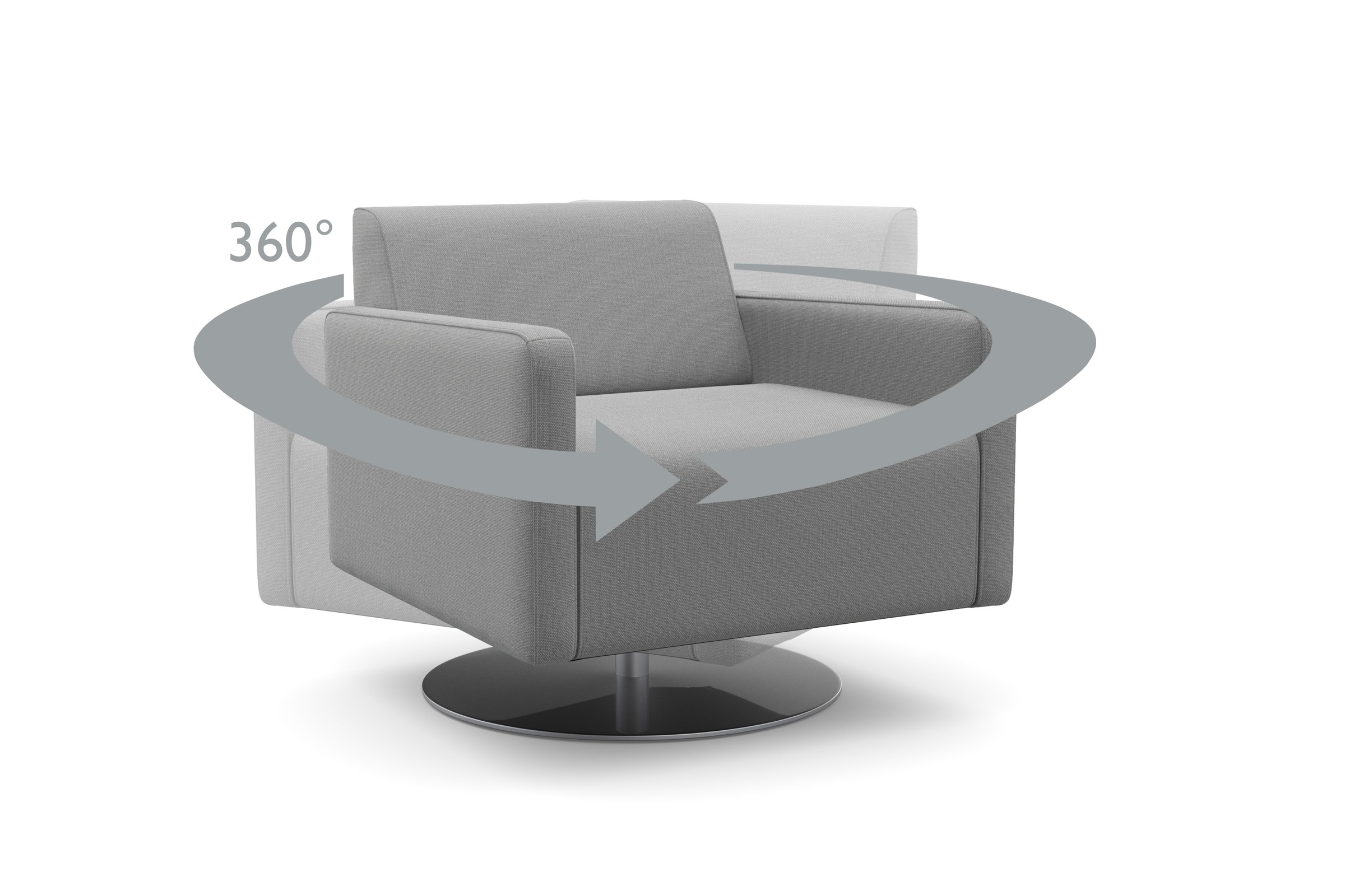 machalke® Drehsessel »single«, mit Drehteller, inklusive Drehfunktion