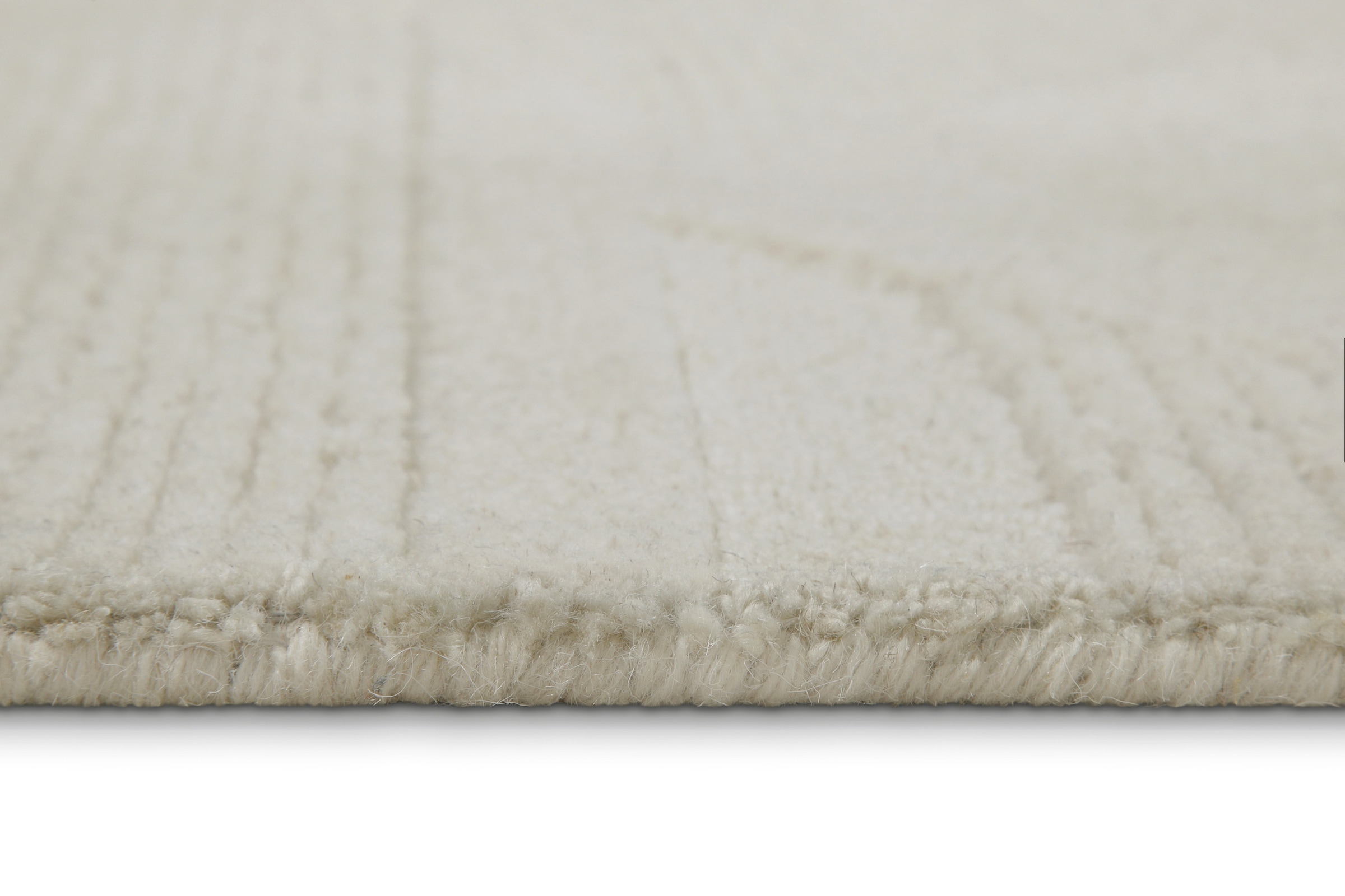 Wecon home Wollteppich »Hamptons FIVETEEN«, rund, 15 mm Höhe, Schurwolle, Kurzflor, Wohn- & Schlafzimmer, elegant, Hoch-Tief-Effekt