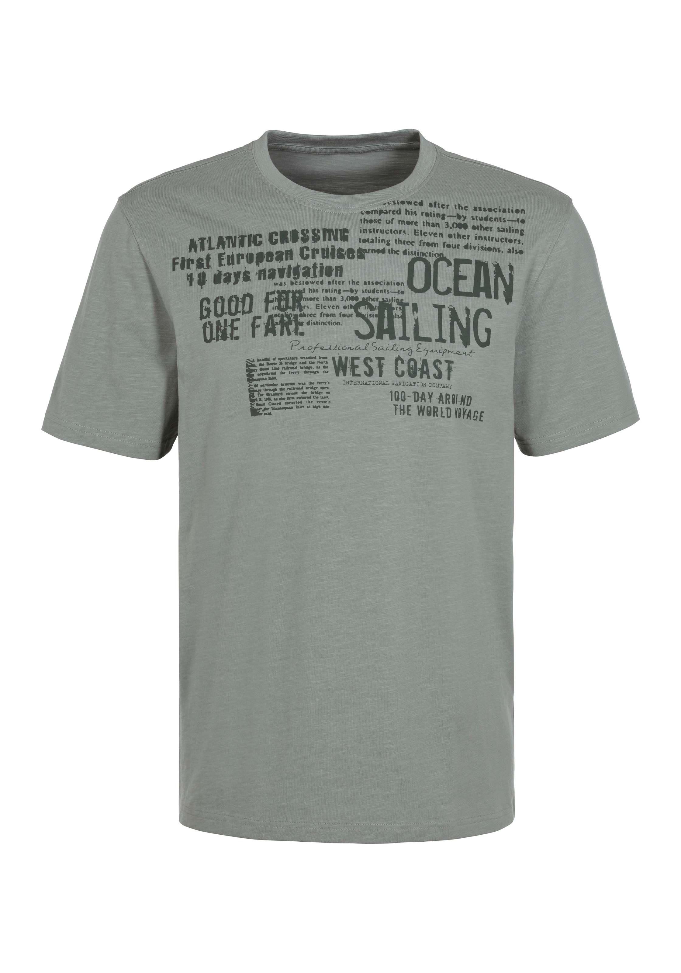 John Devin T-Shirt »mit Print«, Regular-Fit, aus Slub-Qualität, mit Print