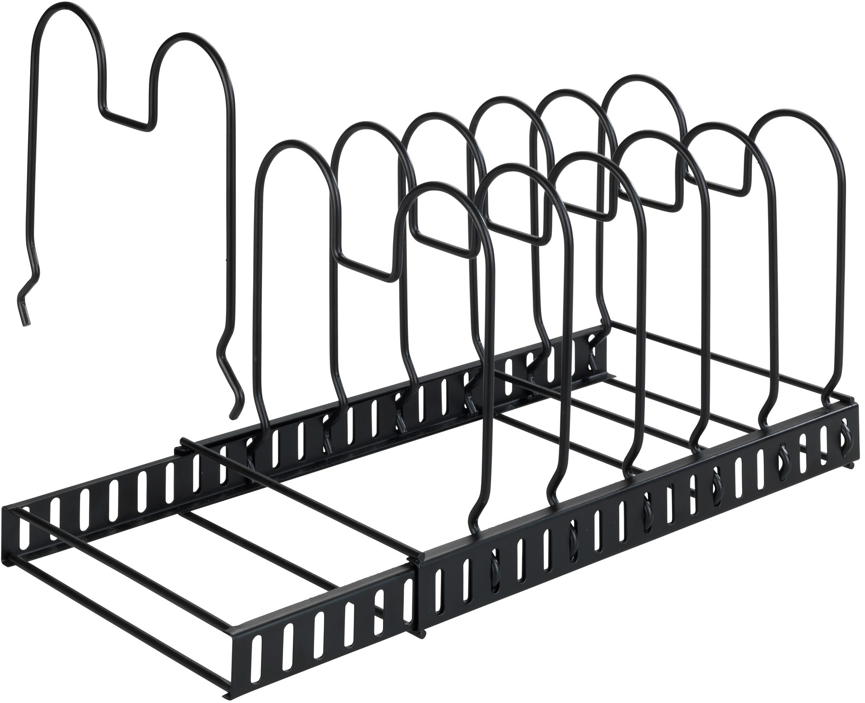 WENKO Geschirrständer »Deckel- und Pfannenhalter«, (kein Set), zur Aufbewahrung von Pfannen, Backformen & Topfdeckeln, verstellbar