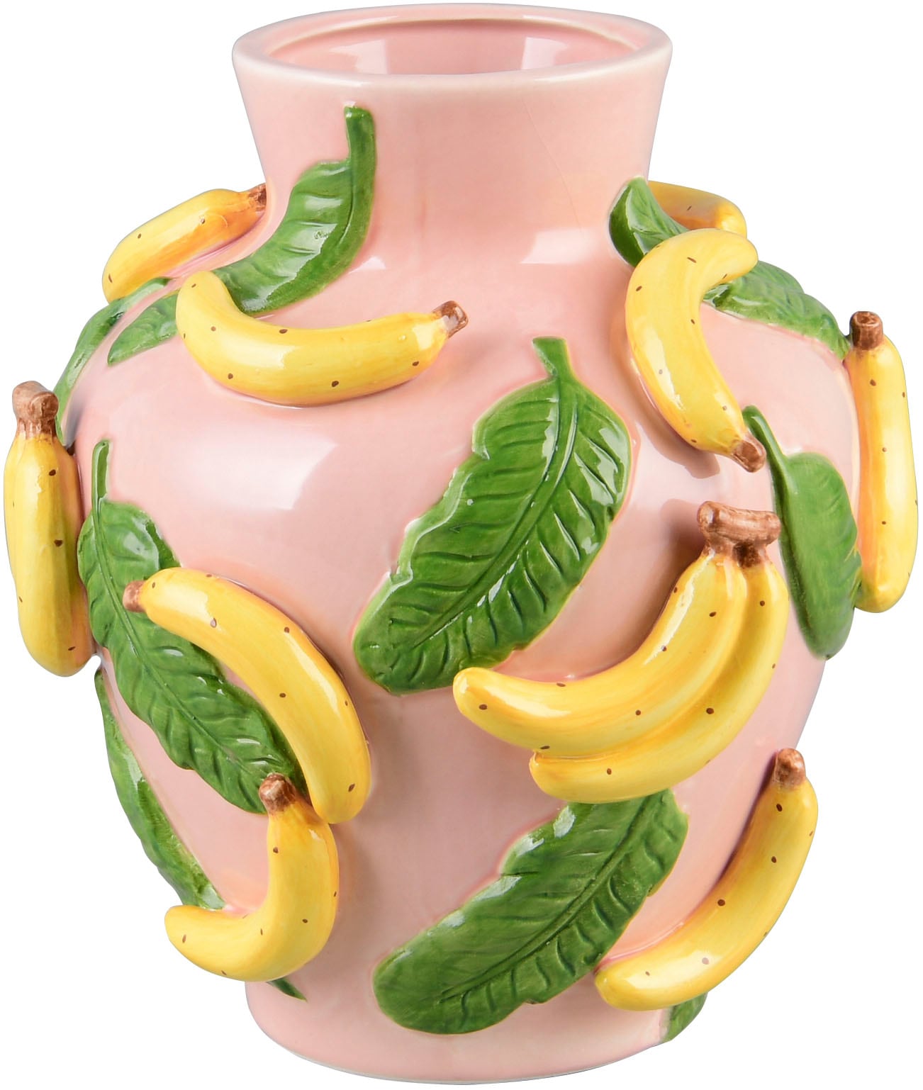 MIRRORS AND MORE Dekovase "BANA" Bunte Dekovase mit Bananen