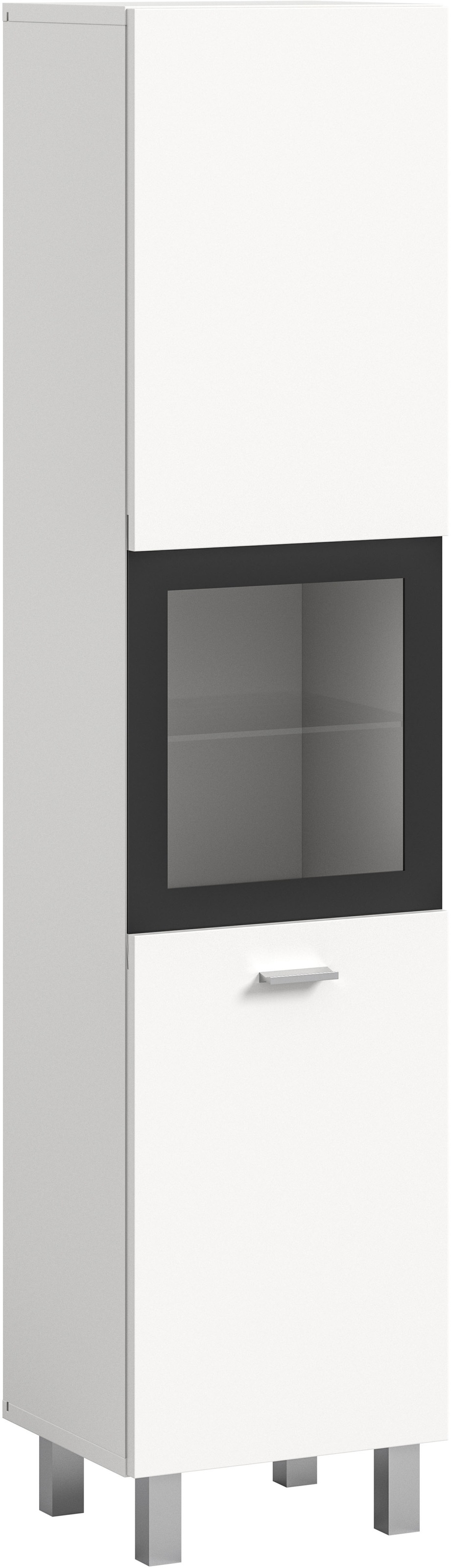welltime Hochschrank »Tampa, Höhe 125cm, hängend oder stehend montierbar«, Badschrank, Bad-Hängeschrank, Badezimmer, Bad-Möbel