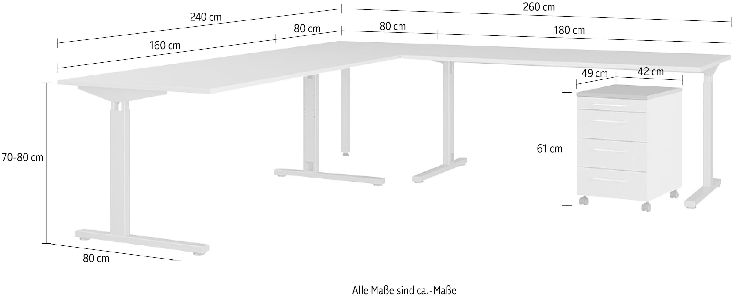 2.0«, Büromöbel-Set 4 GERMANIA (Set, St.) bestellen »GW-Profi bequem