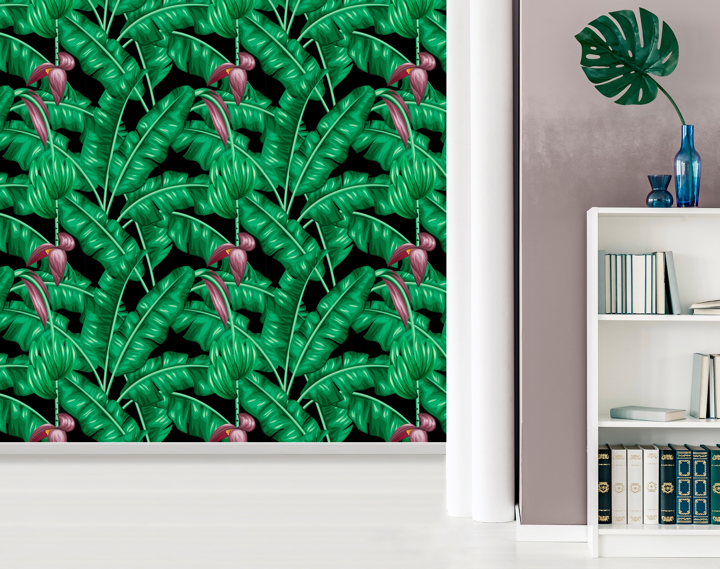 queence Vinyltapete »Jessica« Motiv | bedruckt | botanisch | geblümt | gemustert | natürlich glatt 90x250cm, selbstklebend, kinderleichte Anbringung, , Sticker