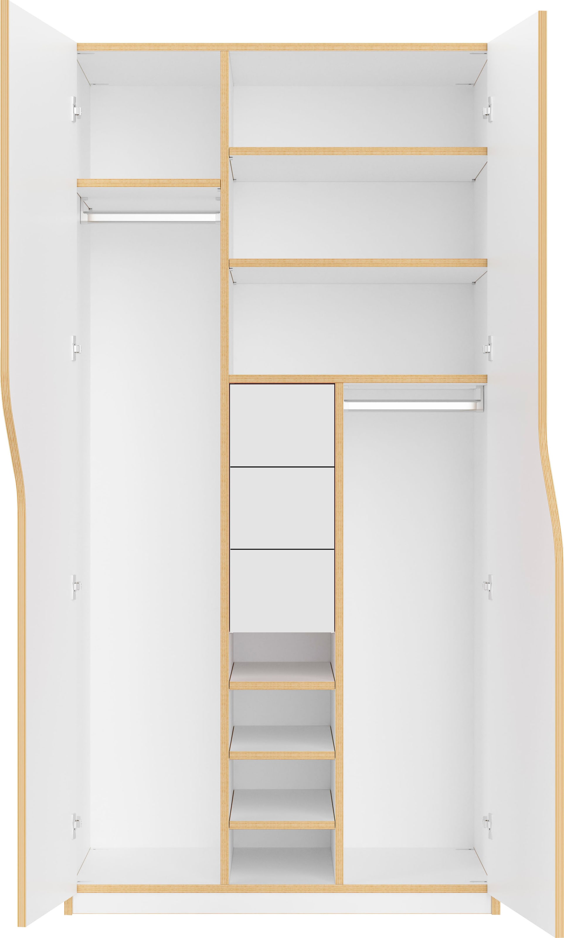 Müller SMALL LIVING Kleiderschrank »PLANE Ausstattung Nr. 2«, Inklusive 3  innenliegenden Schubladen und 2 Kleiderstangen auf Raten kaufen
