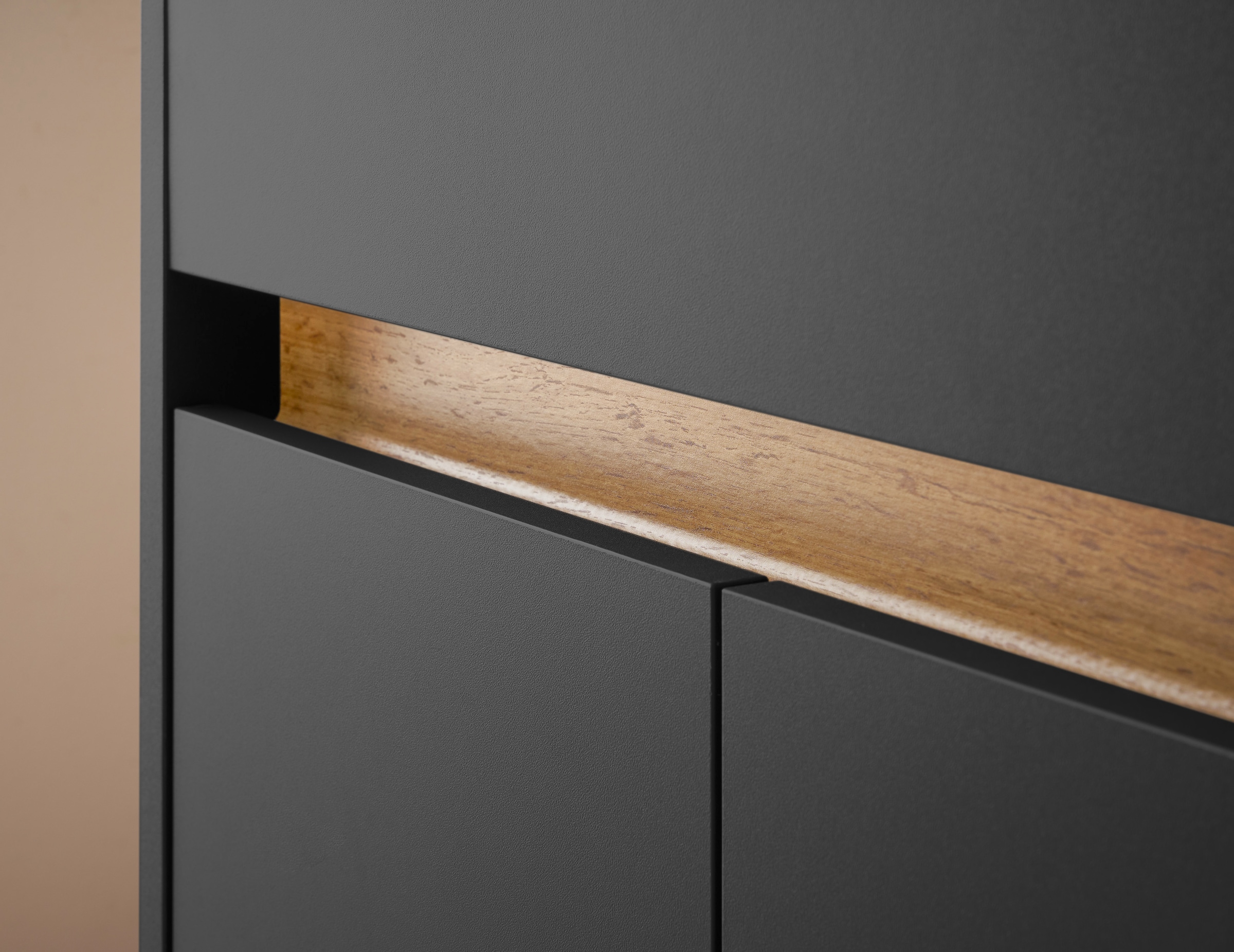INOSIGN Waschbeckenunterschrank »CITY/GIRON, Waschtisch mit Griffmulde, Badschrank in zeitlosem Design«, in den Farben Weiß und Anthrazit verfügbar, viel Stauraum