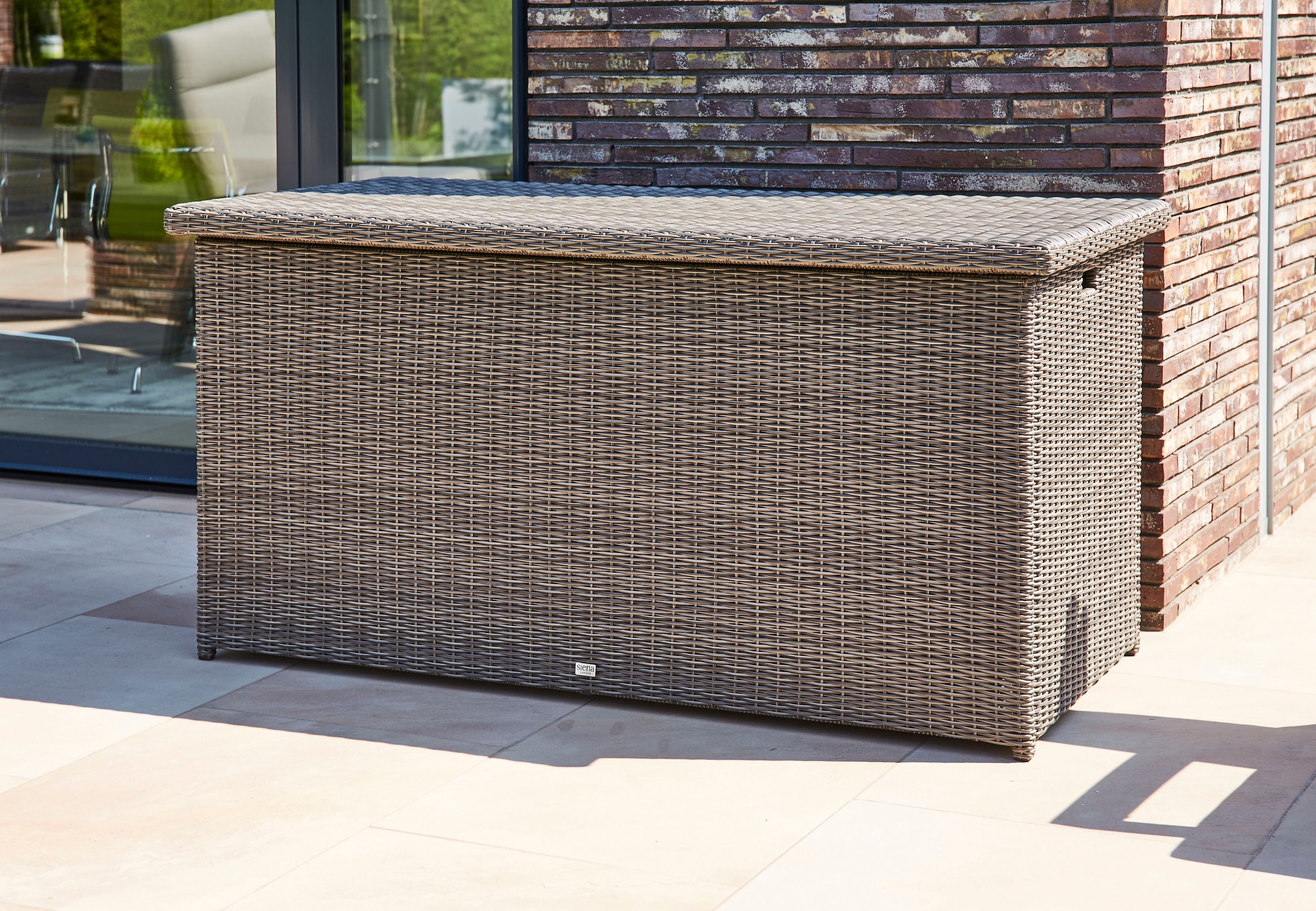 Siena Garden Kissenbox »Corido«, BxT: 85x167 cm, in charcoal grey, mit 2 Dämpfern