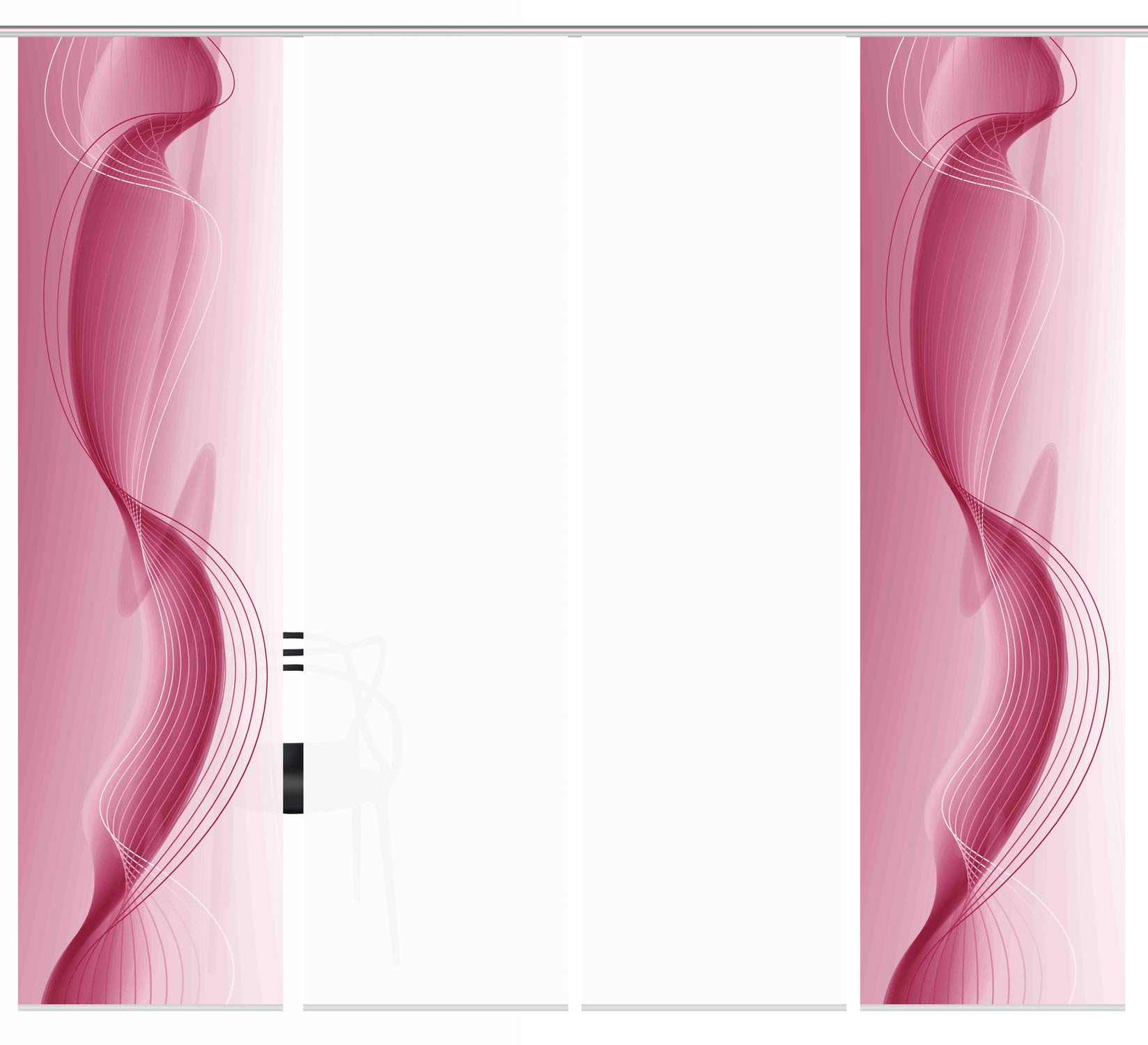 HOME WOHNIDEEN Schiebegardine »FILIZ 4er SET« Paneelwagen 4 Stk. tlg. Schiebevorhang Digidruck 4er Set FILIZ