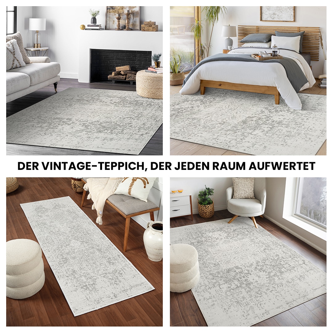 Livabliss Teppich »SYRACUSA«, rechteckig, 12 mm Höhe, Kurzflor Orientteppich, Wohnzimmer, Schlafzimmer, Orange
