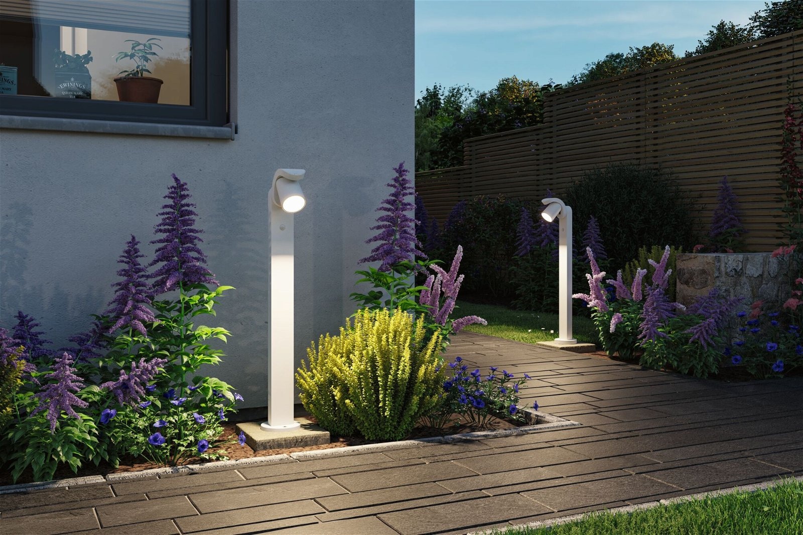 Paulmann LED Pollerleuchte »Cuff IP44 782mm 3000K 10W 700lm 230V 70° Aluminium«, 1 flammig, Bewegungsmelder