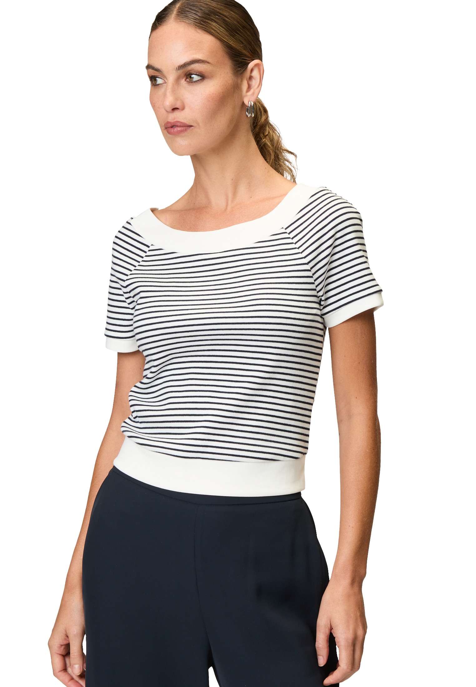 Zero T-Shirt »Streifenshirt mit Raglan Ärmel«