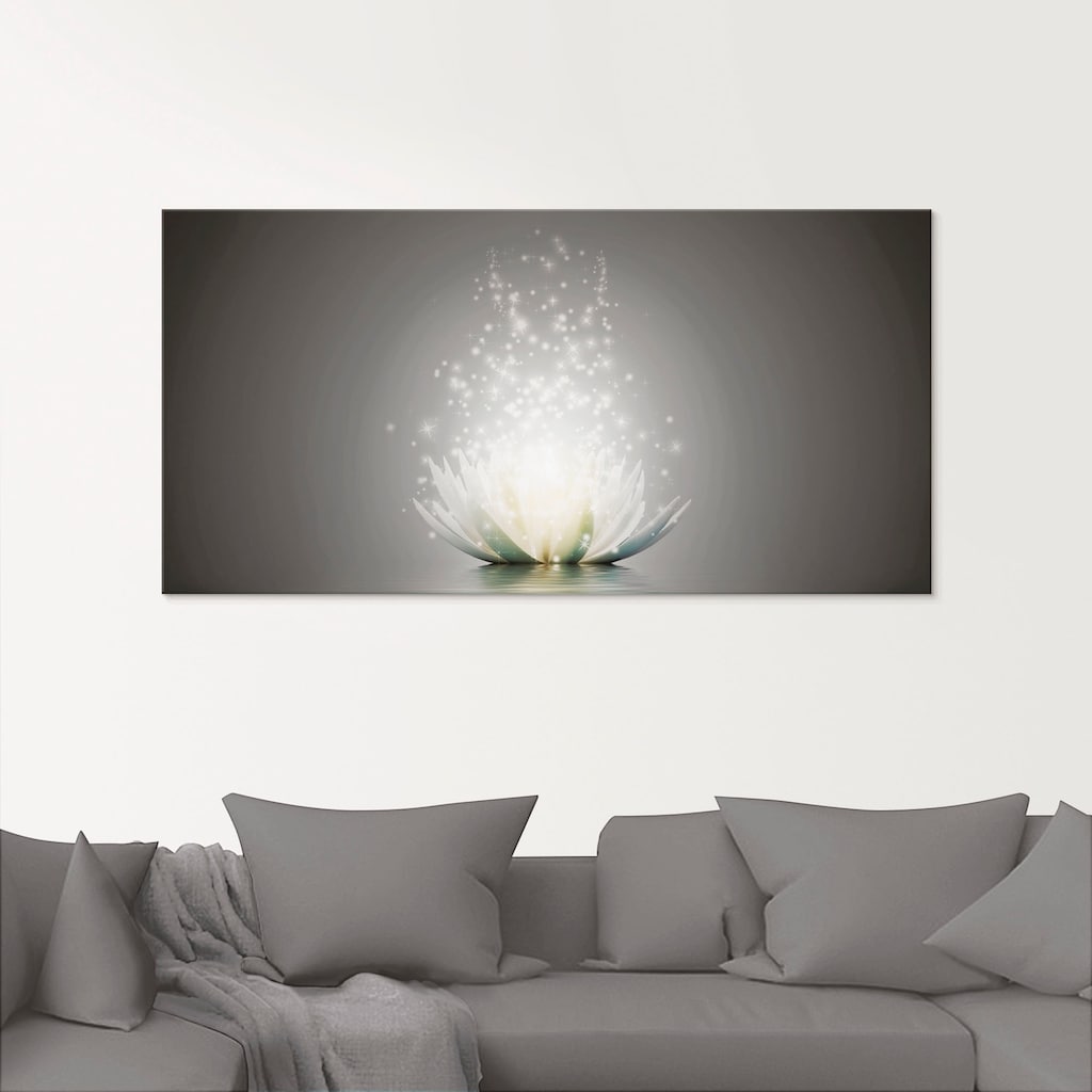 Artland Glasbild »Magie der Lotus-Blume«, Blumen, (1 St.)