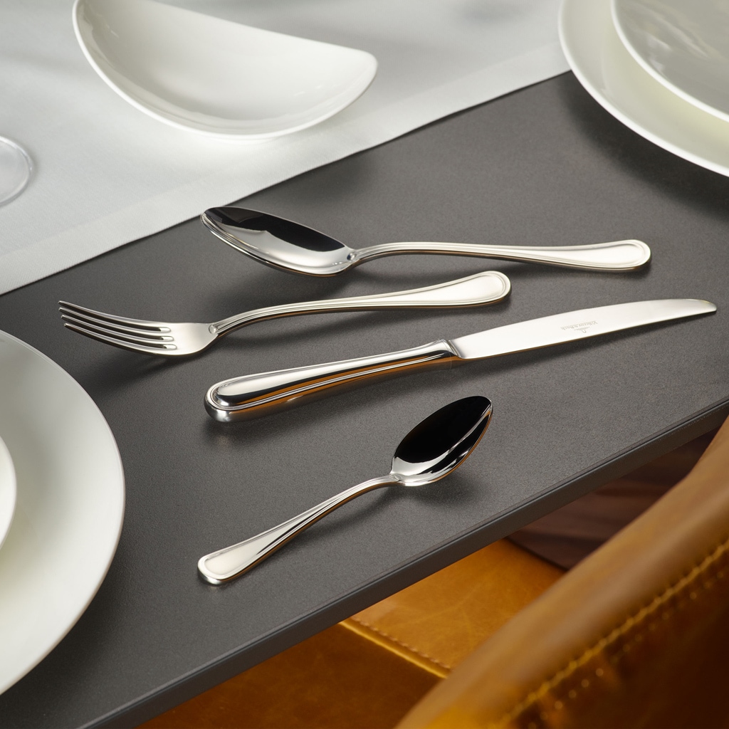 Villeroy & Boch Tafelgabel »Tafelgabel Neufaden Merlemont 203 mm 6er Set silber« Spülmaschinenfest
