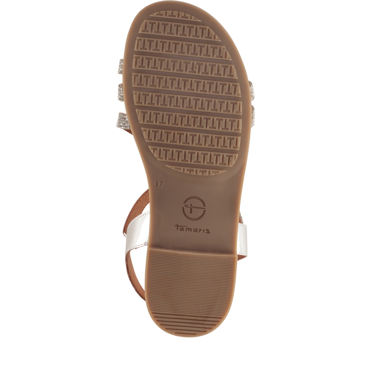 Tamaris Riemchensandale  Sommerschuh, Sandalette mit Besatz aus Schmucksteinchen